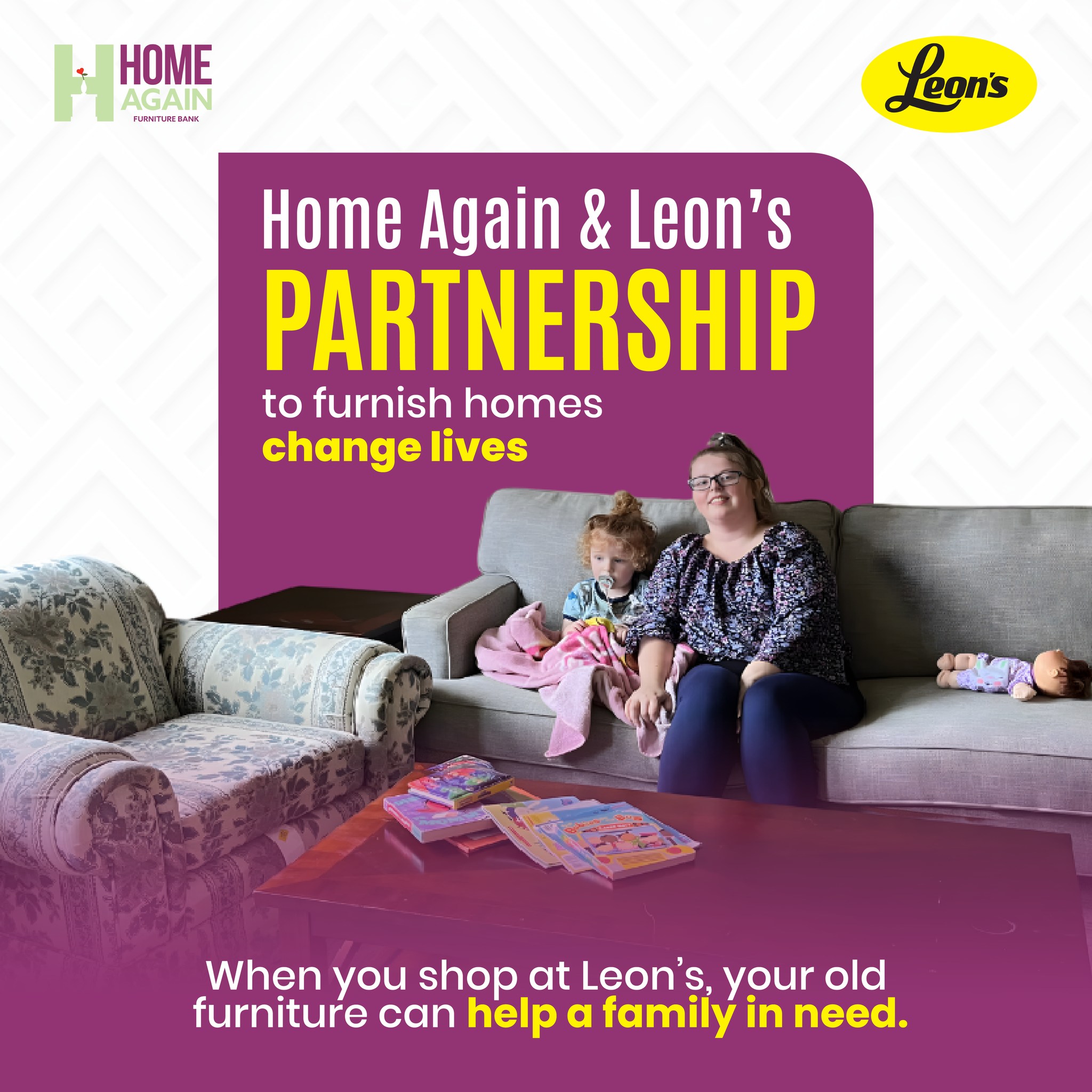 Leon's NL Facebook ad: Your old furniture can do more than take…