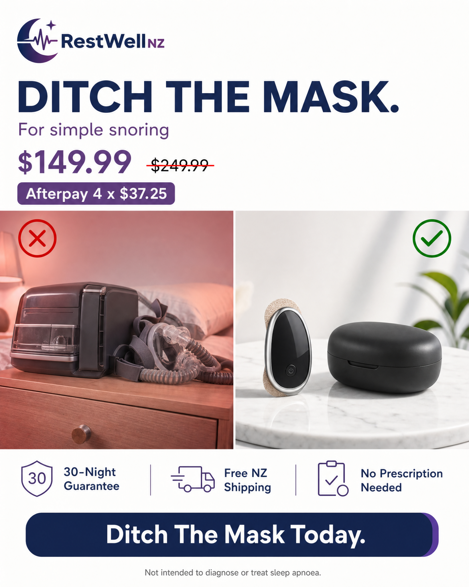 RestWell New Zealand Facebook ad