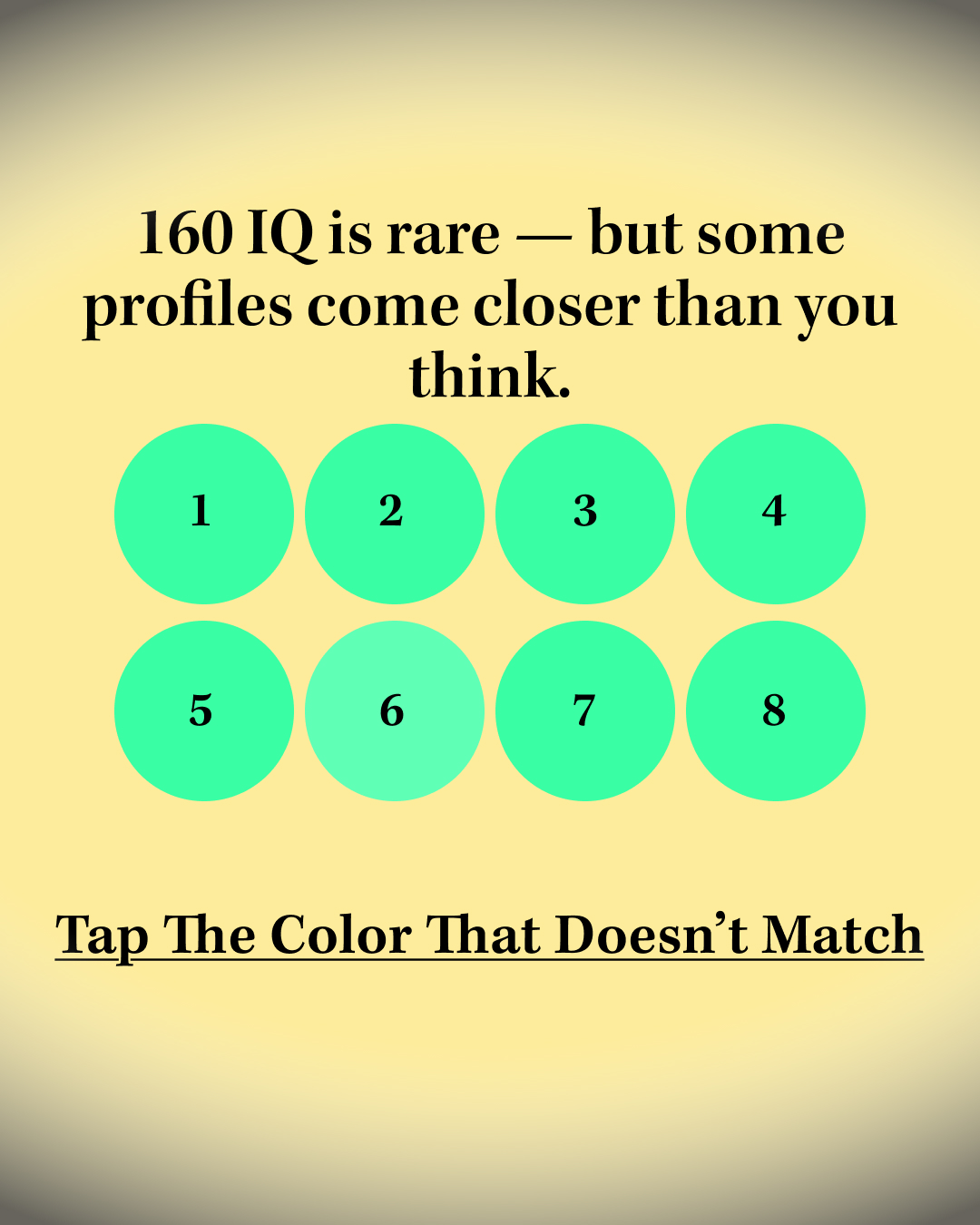 International IQ Test Facebook ad