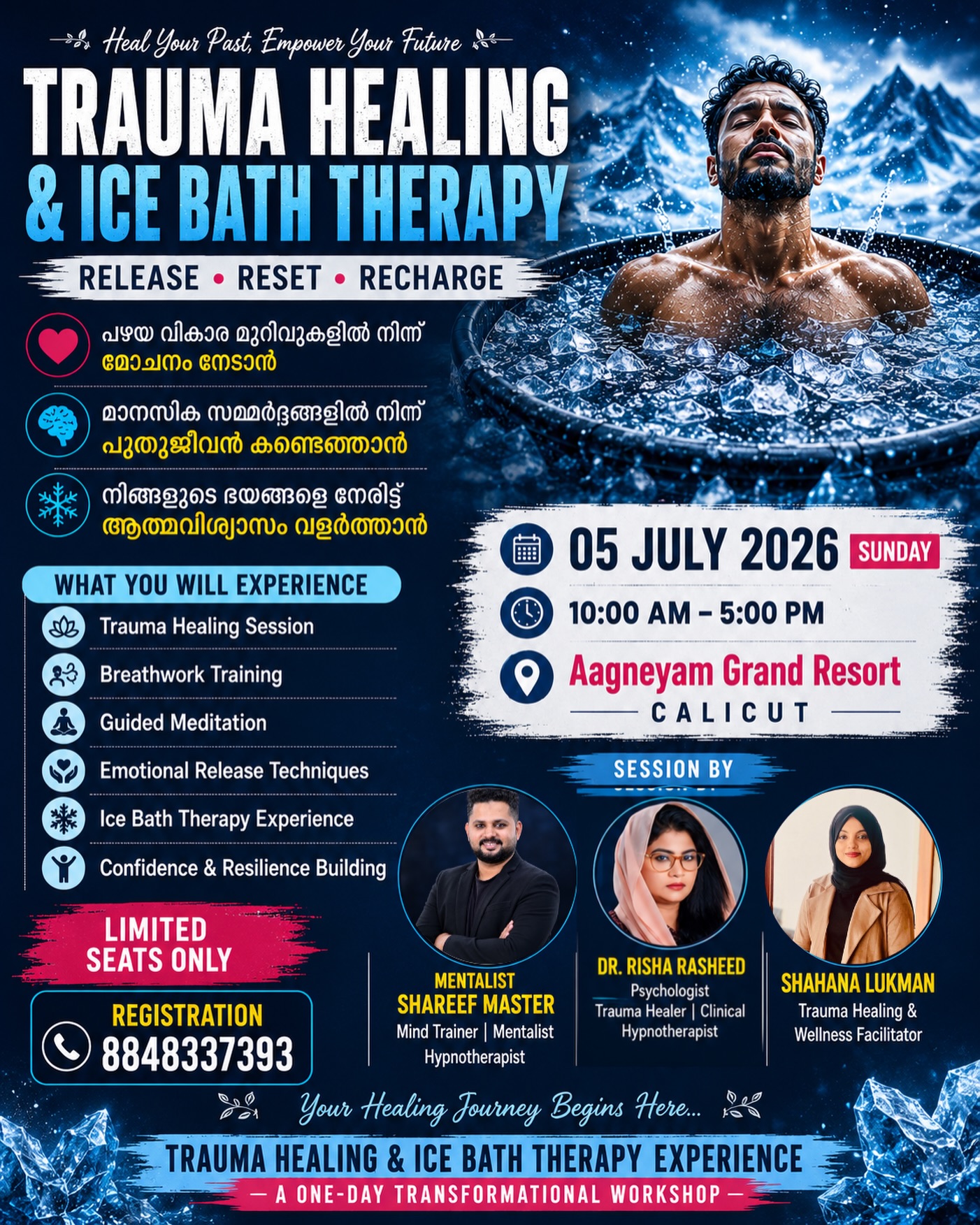 Shareef Master Bava Nagar Facebook ad: TRAUMA HEALING & ICE BATH THERAPY EXPERIENCE
