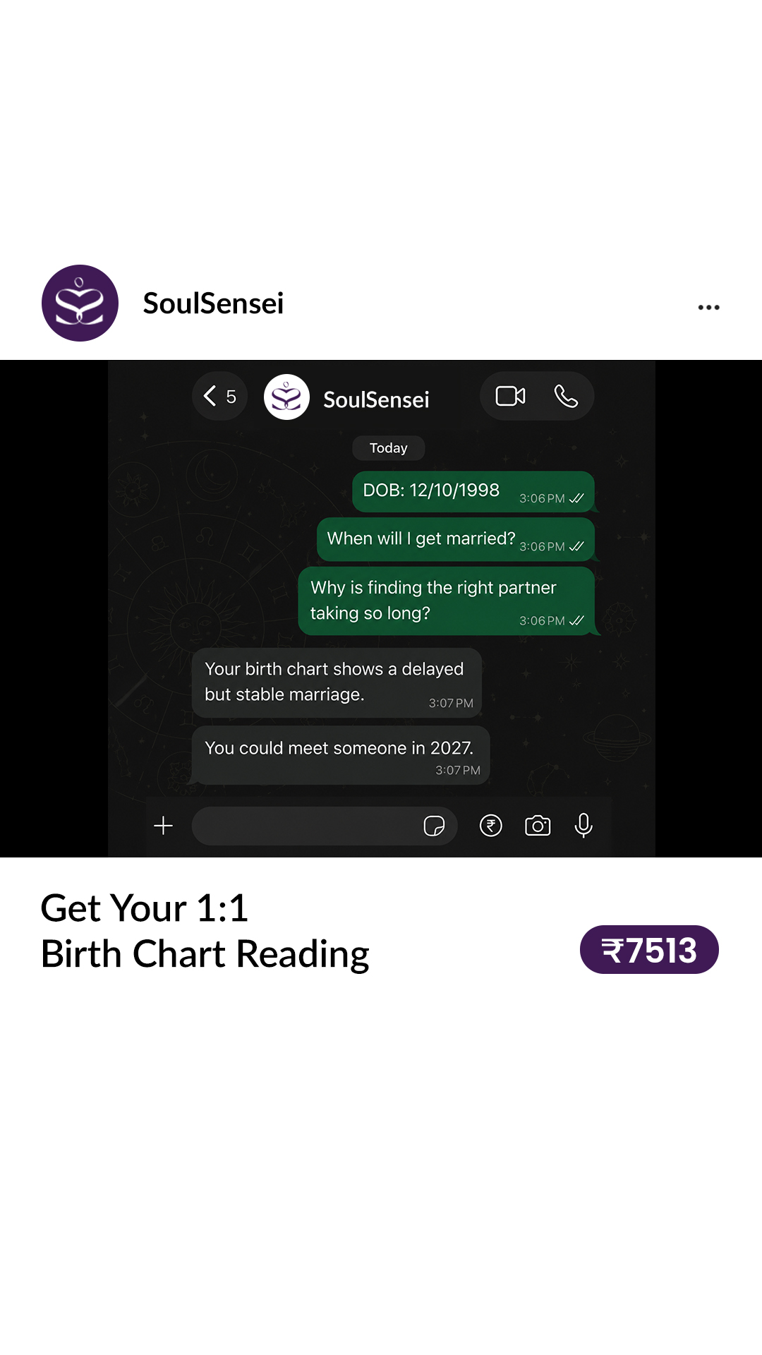 SoulSensei Facebook ad