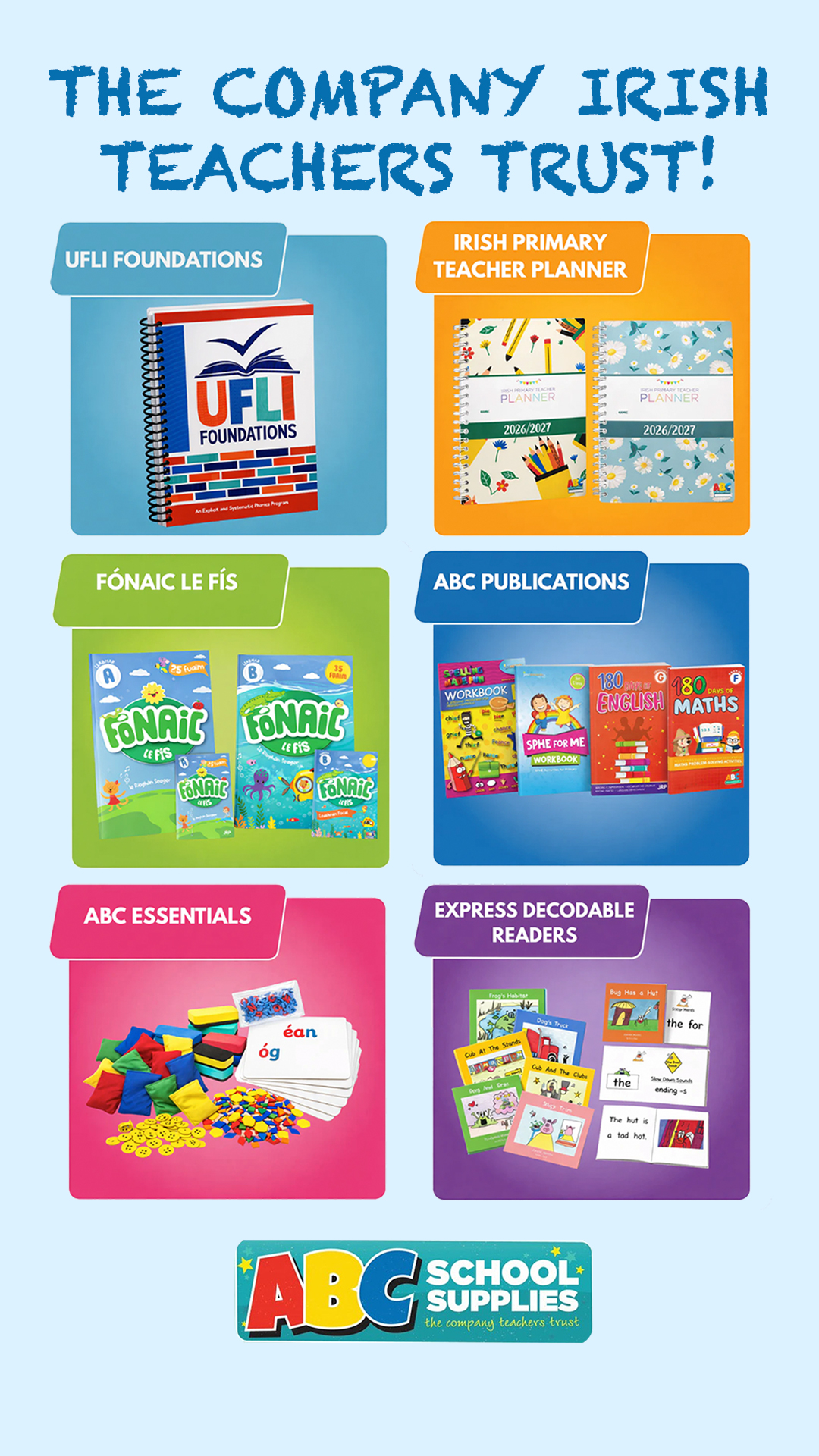ABC School Supplies Facebook ad
