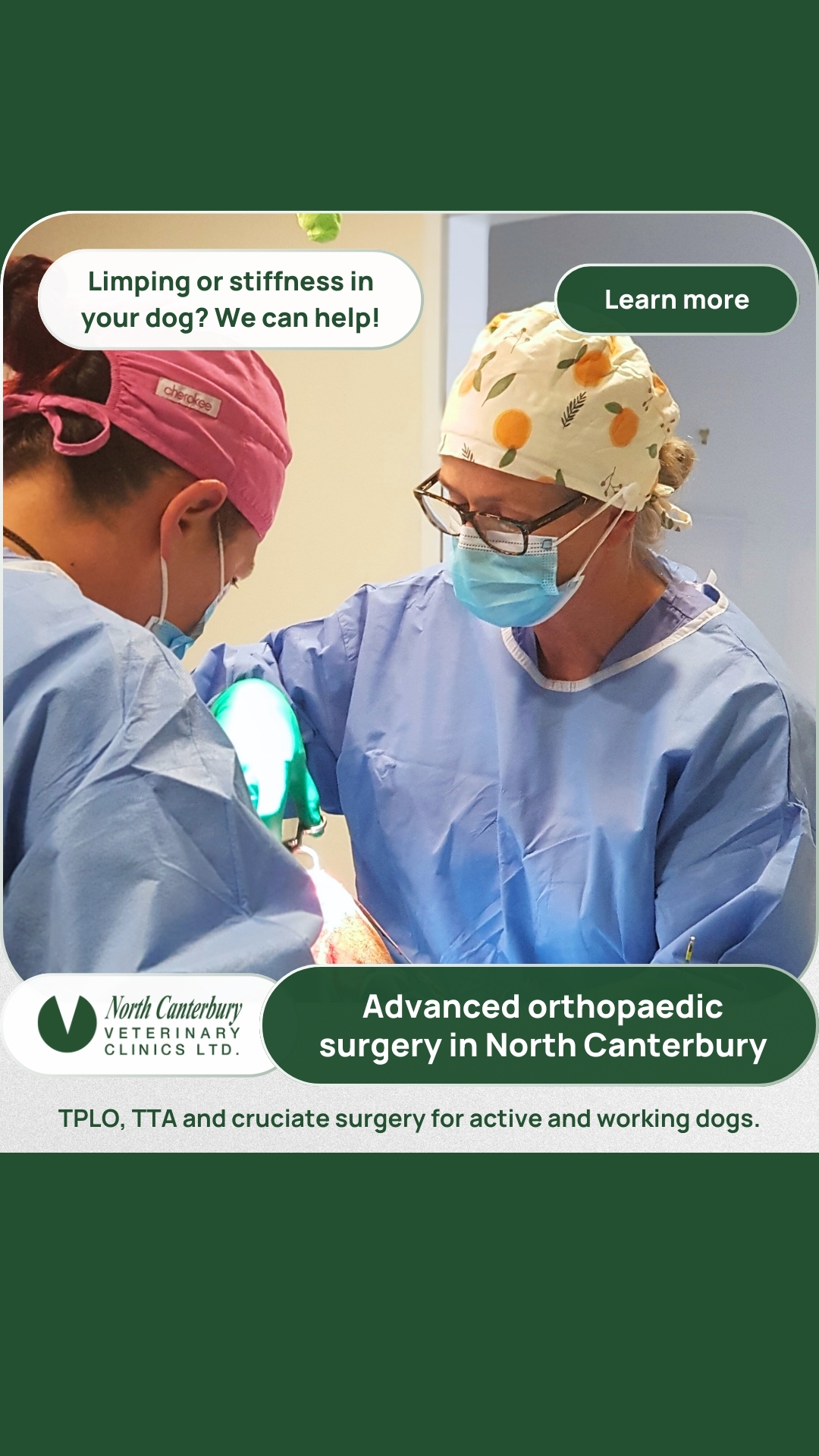 North Canterbury Vet Clinics Facebook ad