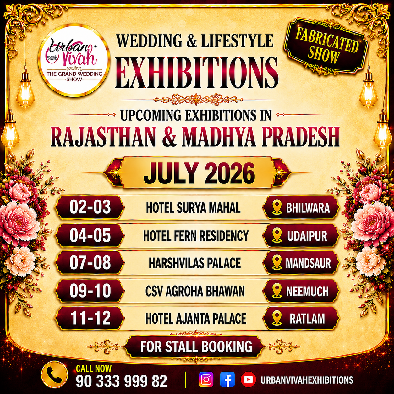 Urban Vivah Exhibitions Facebook ad: Book Your Stall Now!