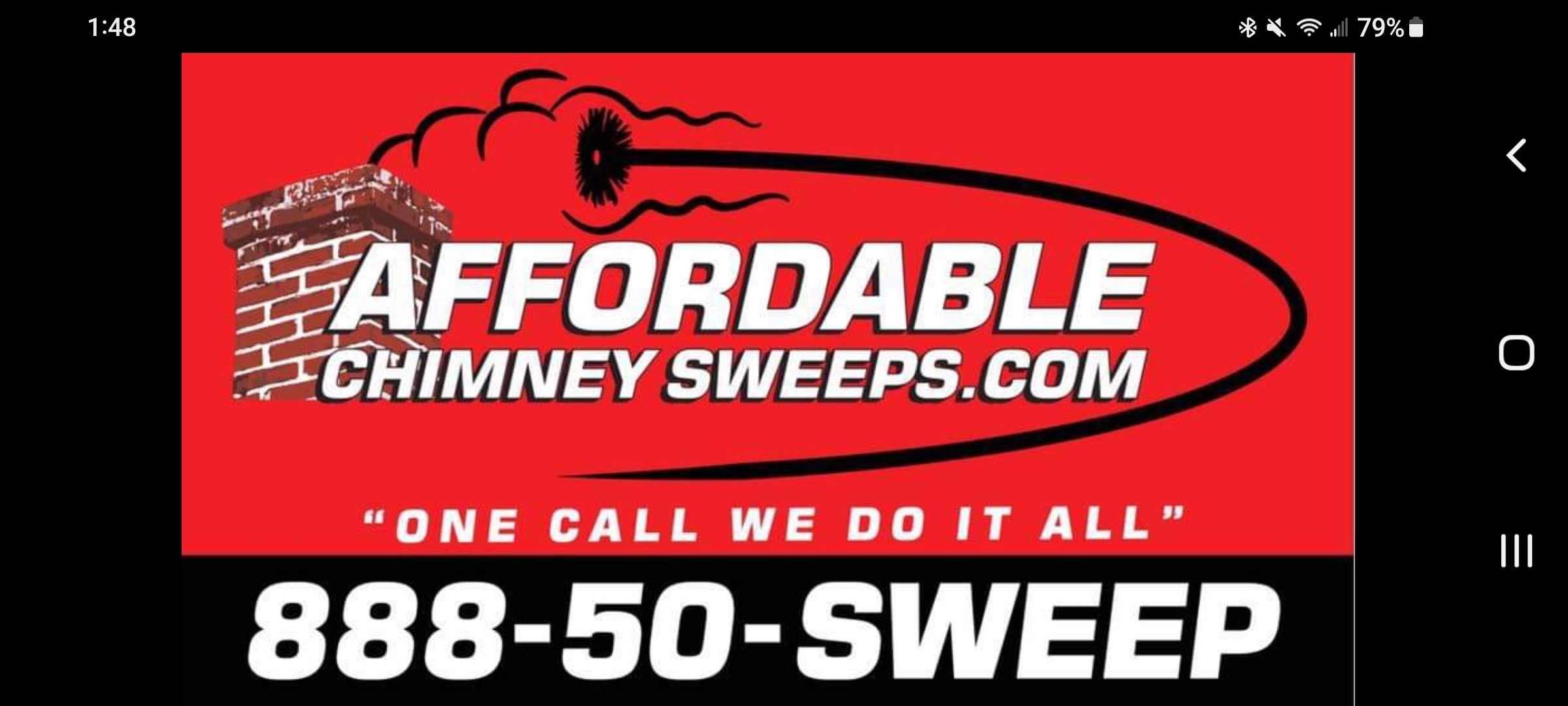 Affordable Chimney Sweeps Inc. Facebook ad