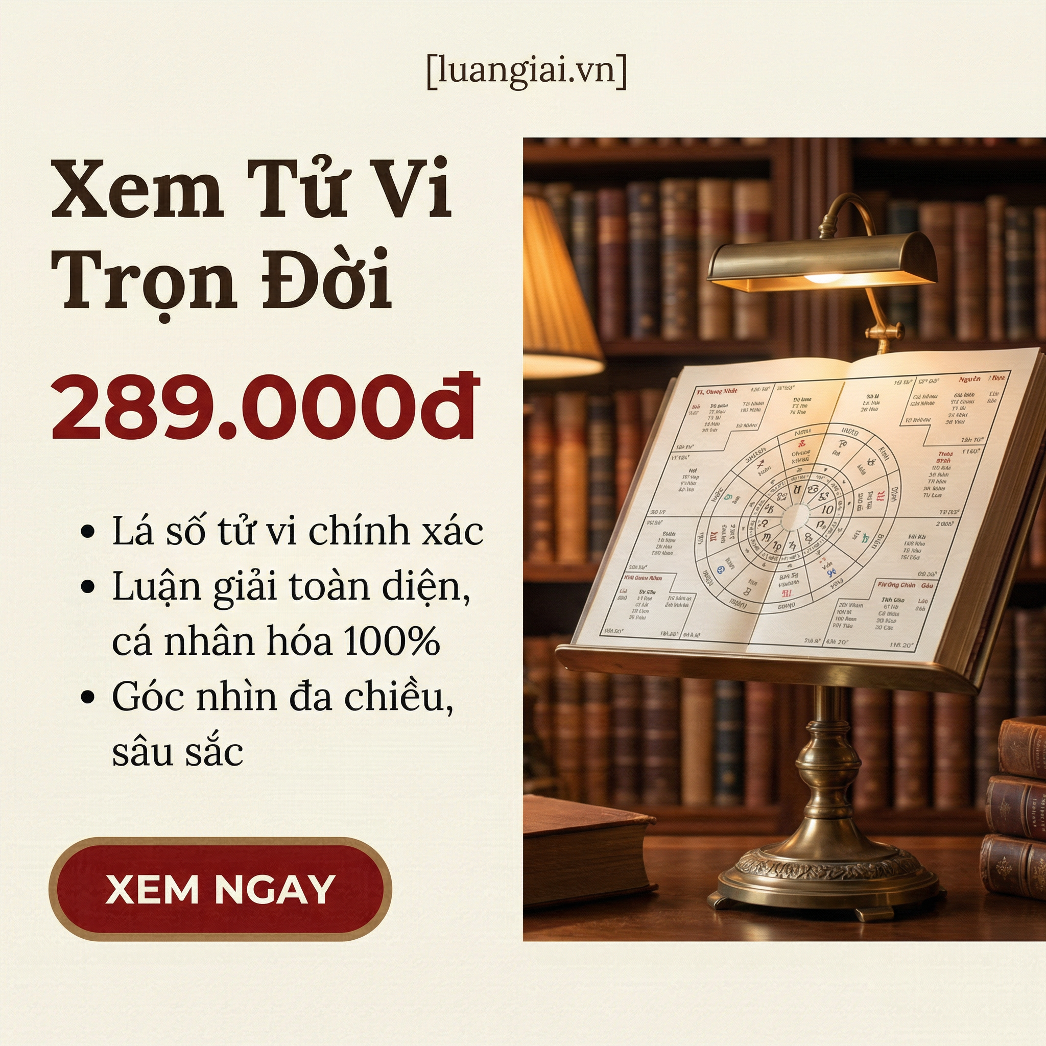 Luangiai.vn - Tra Cứu & Luận Giải Tử Vi Trọn Đời Facebook ad
