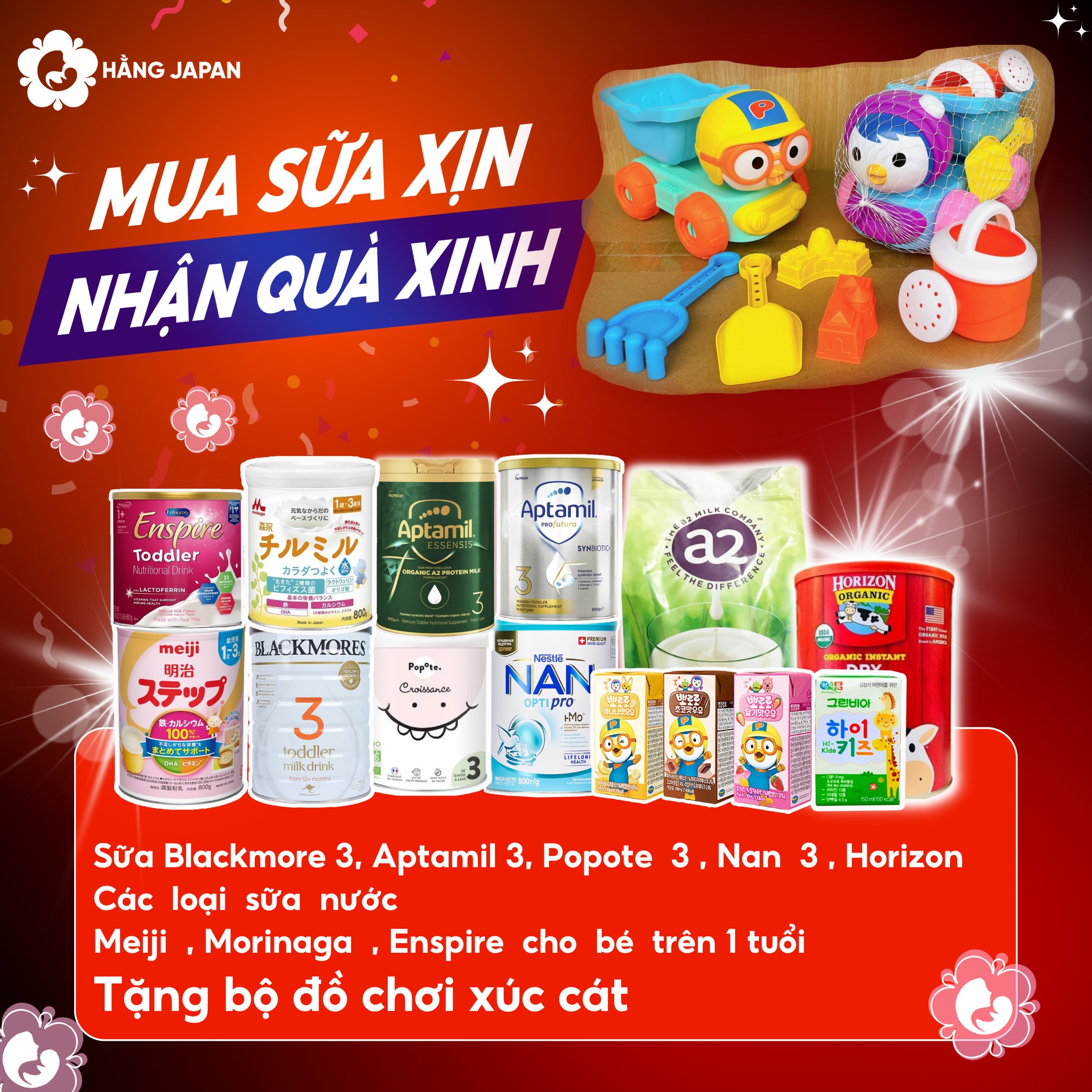 Hằng Japan Mẹ và Bé - Dinh dưỡng & Ăn dặm Facebook ad: MUA SỮA SỊN - NHẬN QUÀ XINH