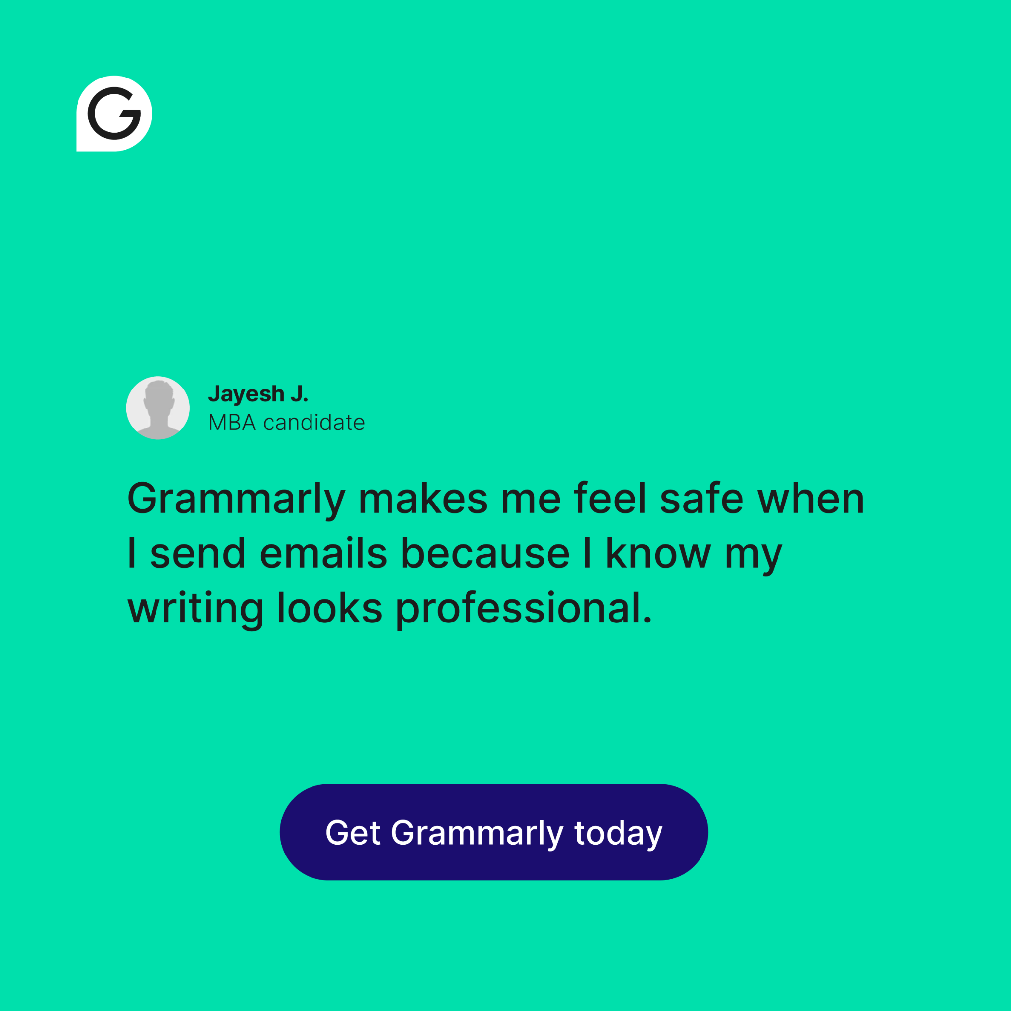 Grammarly Facebook ad