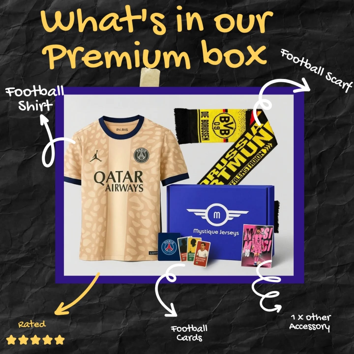 Mystique Jerseys Facebook ad: Free Worldwide Shipping On Orders Over £100