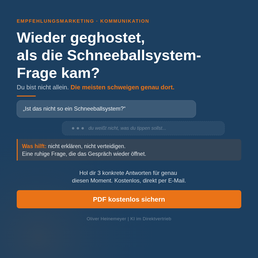 Oliver Heinemeyer - KI im Direktvertrieb Facebook ad from Jul 5, 2026