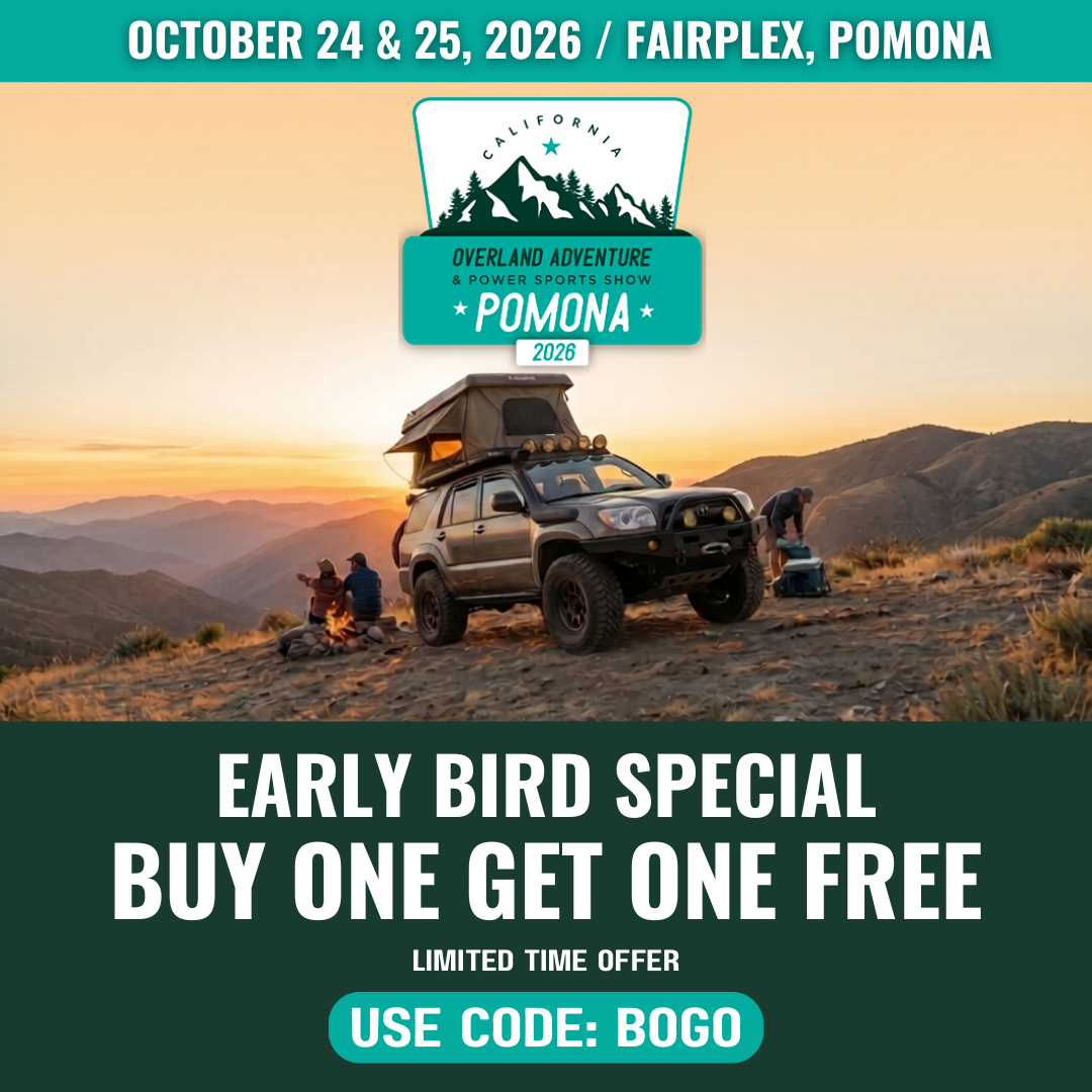 California Overland Adventure and Power Sports Show Facebook ad from Jun 16, 2026