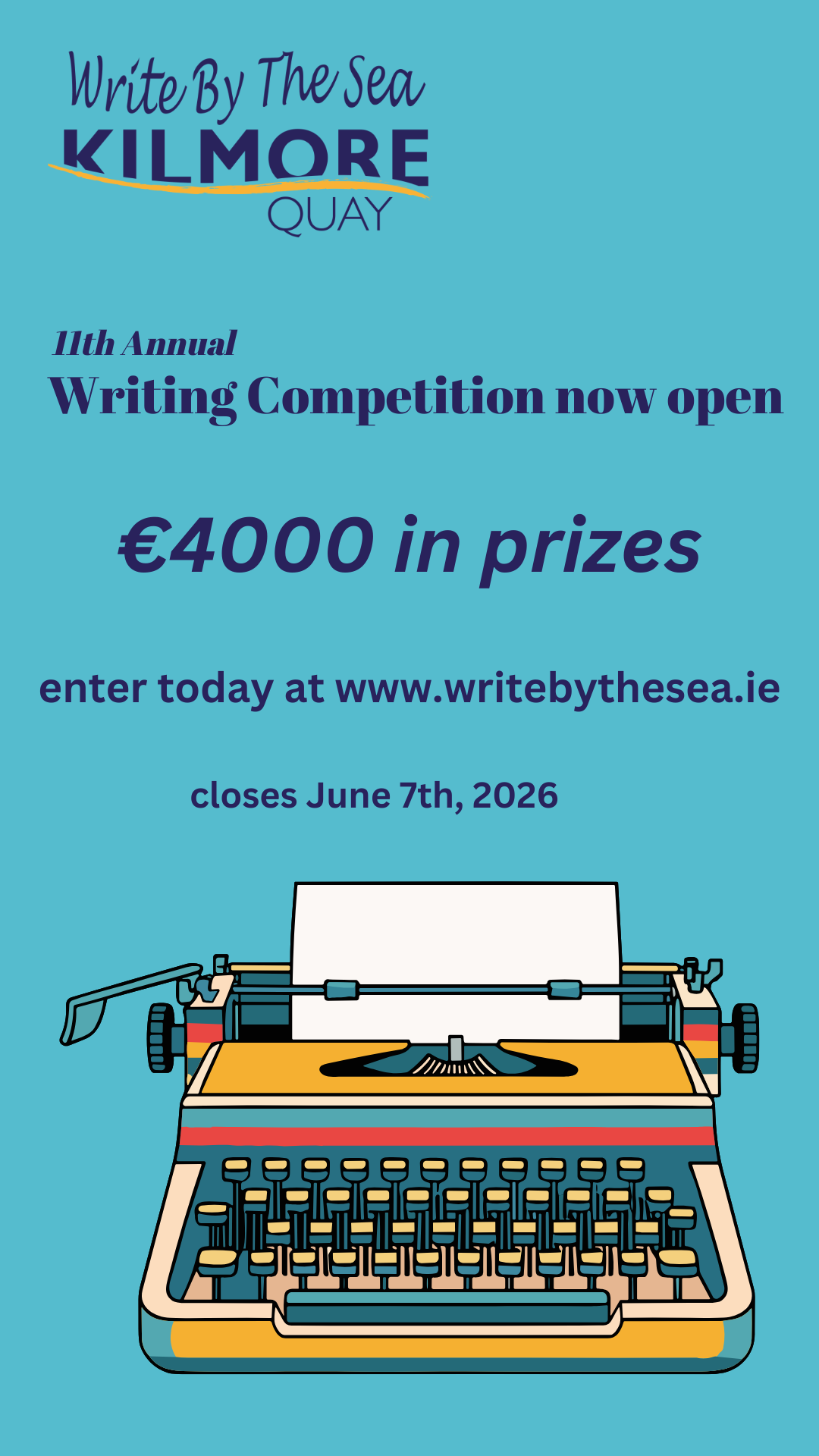 Write By The Sea Facebook ad from Apr 24, 2026