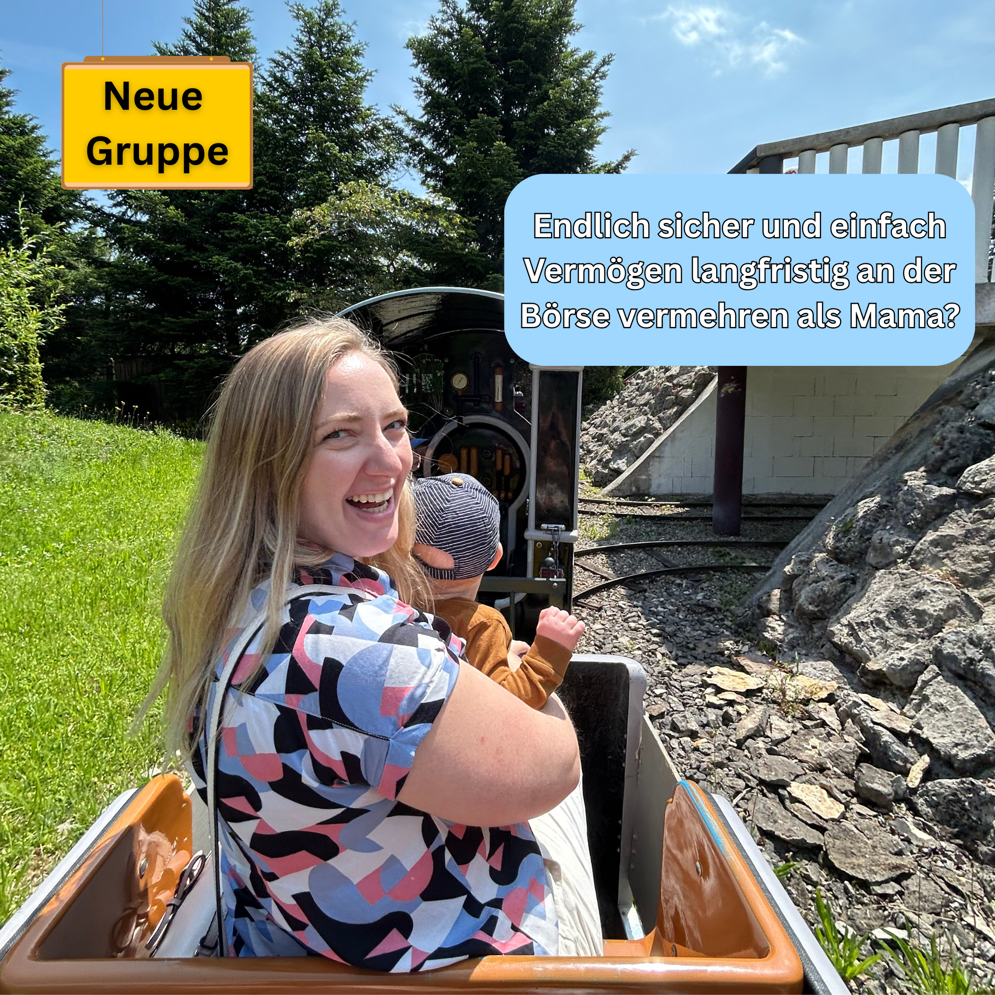Annabell Gradl Facebook ad: Hier geht´s zur Mama-Börsen-Gruppe
