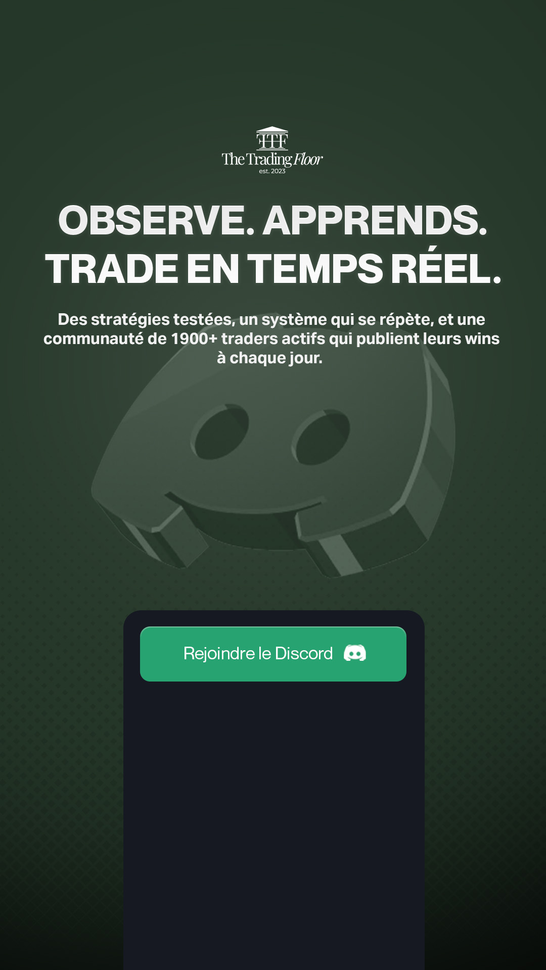 Trading Floor Facebook ad from Nov 6, 2025
