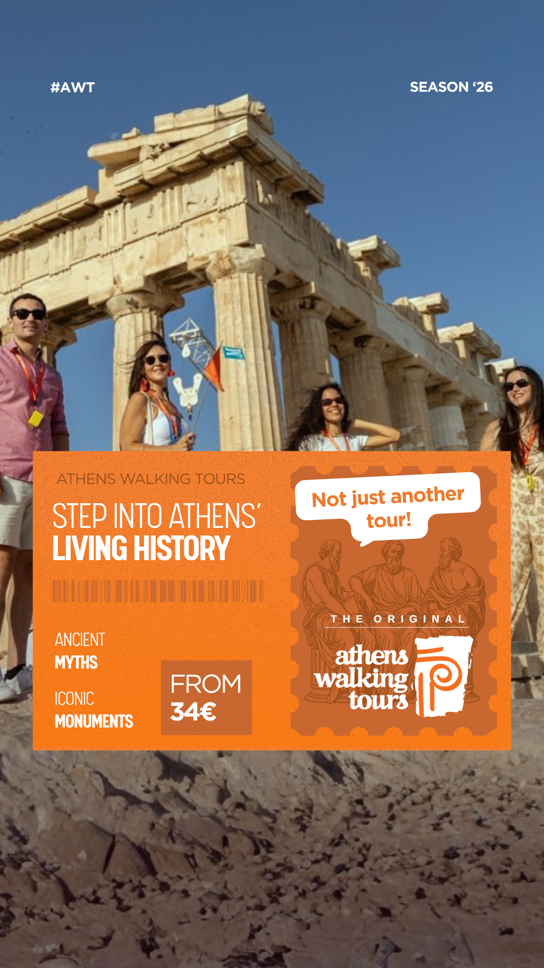 Athens Walking Tours Facebook ad