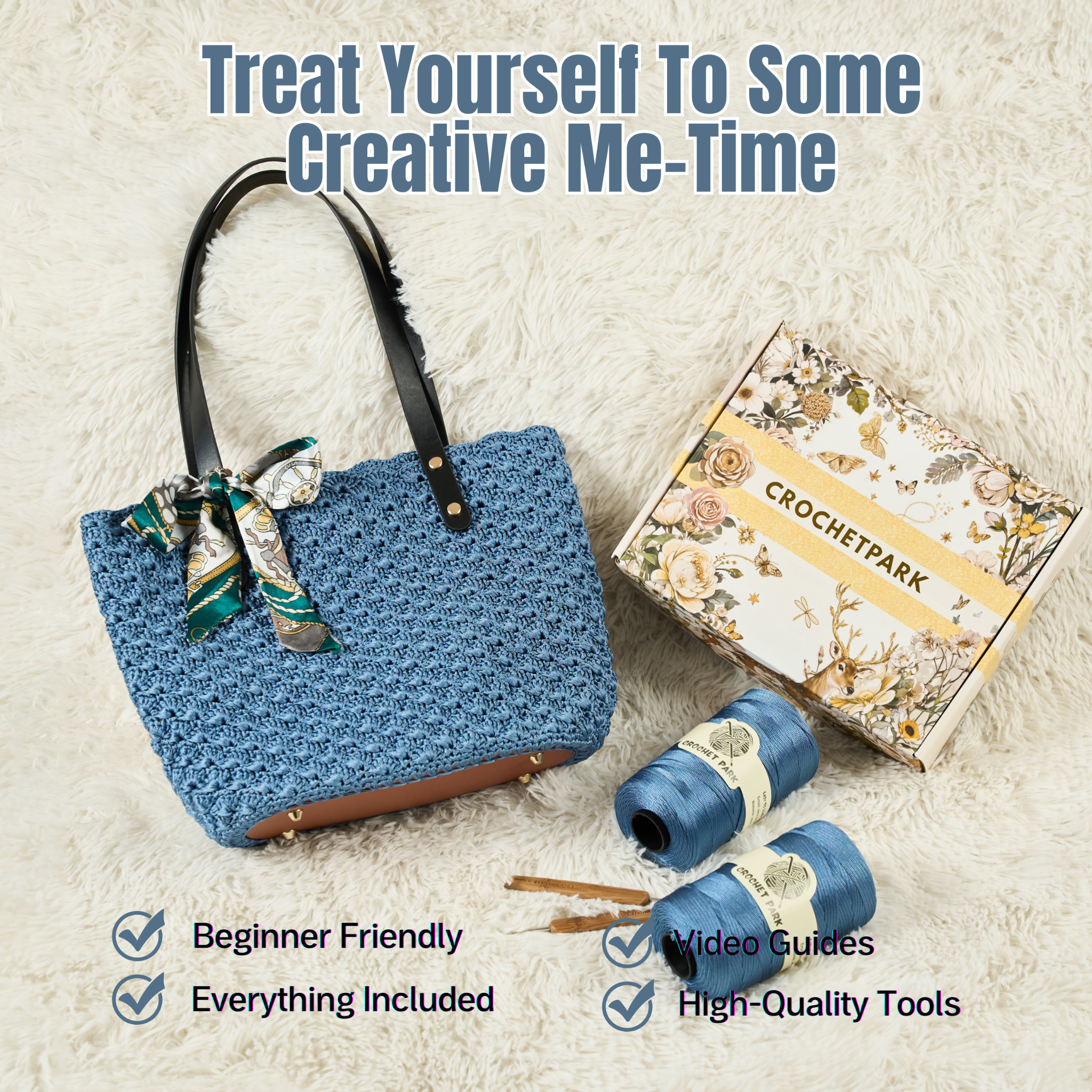 Crochet Park Facebook ad: From Zero to My First Crochet Bag
