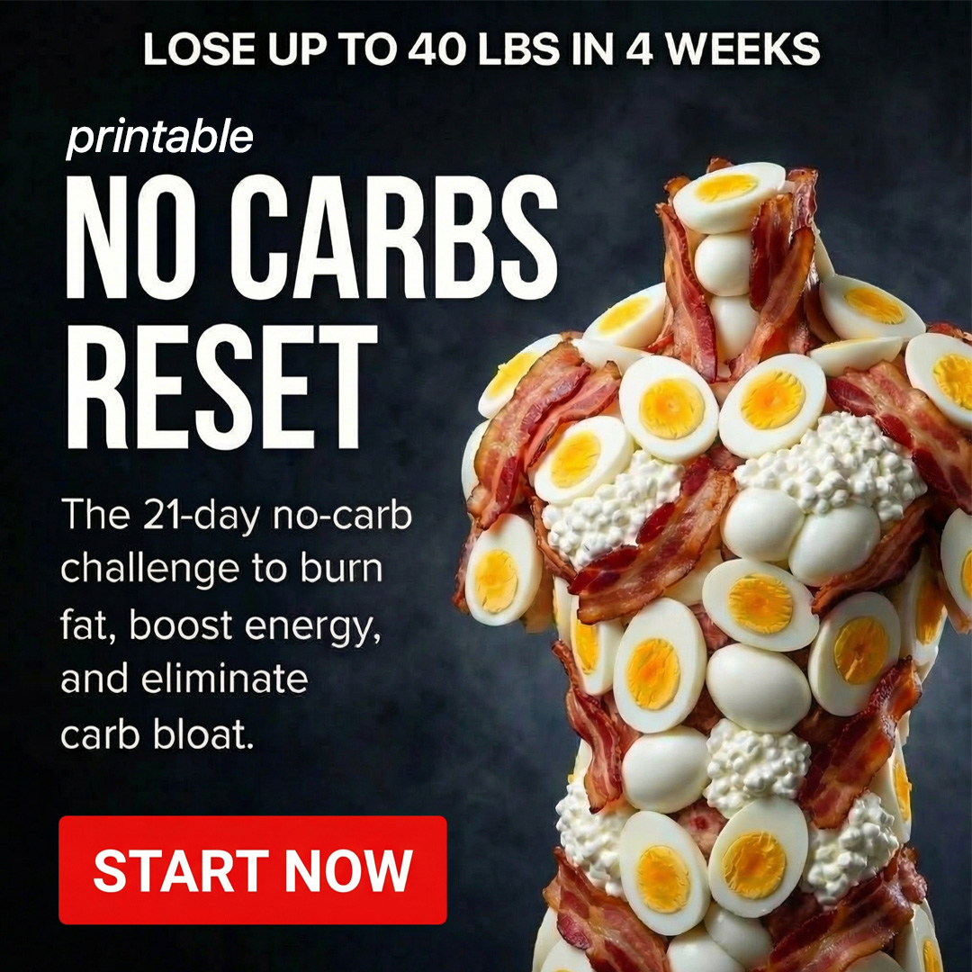 No Carbs Challenge Facebook ad