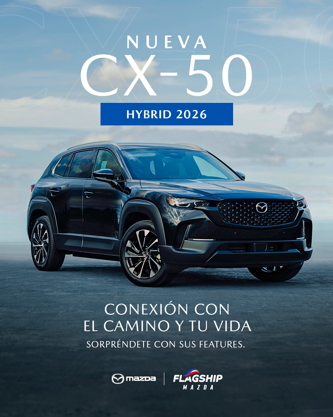 Flagship Mazda Puerto Rico Facebook ad: Energía híbrida que se adapta a tu ritmo.