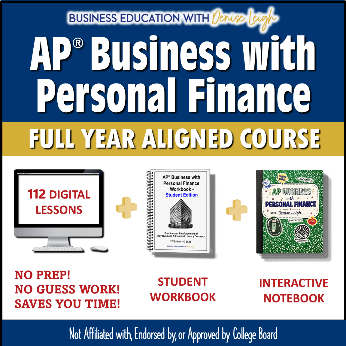 Business Education with Denise Leigh Facebook ad: Your AP Business Solution Is Here