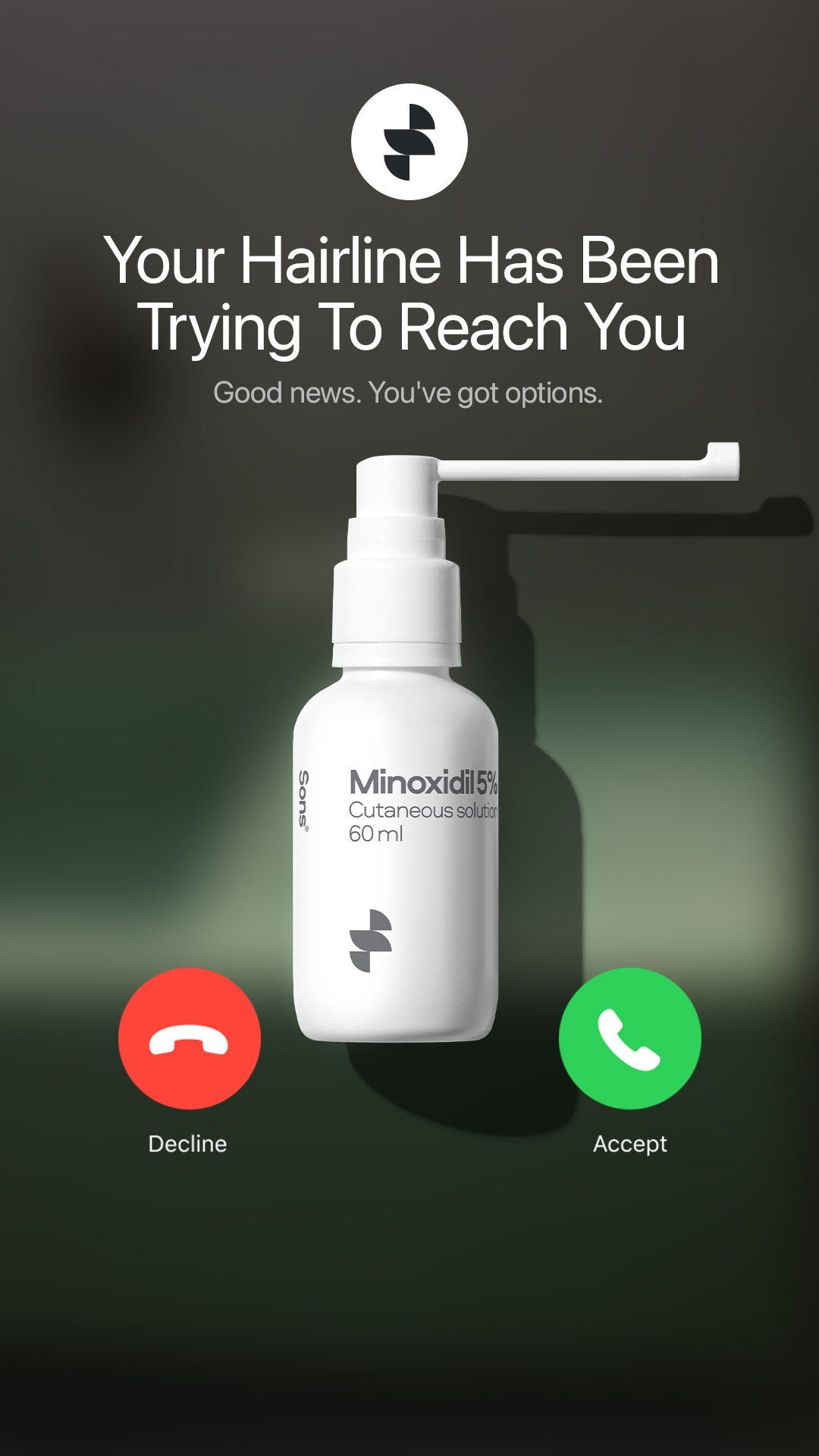 Sons Facebook ad: Your hairline. Your call.