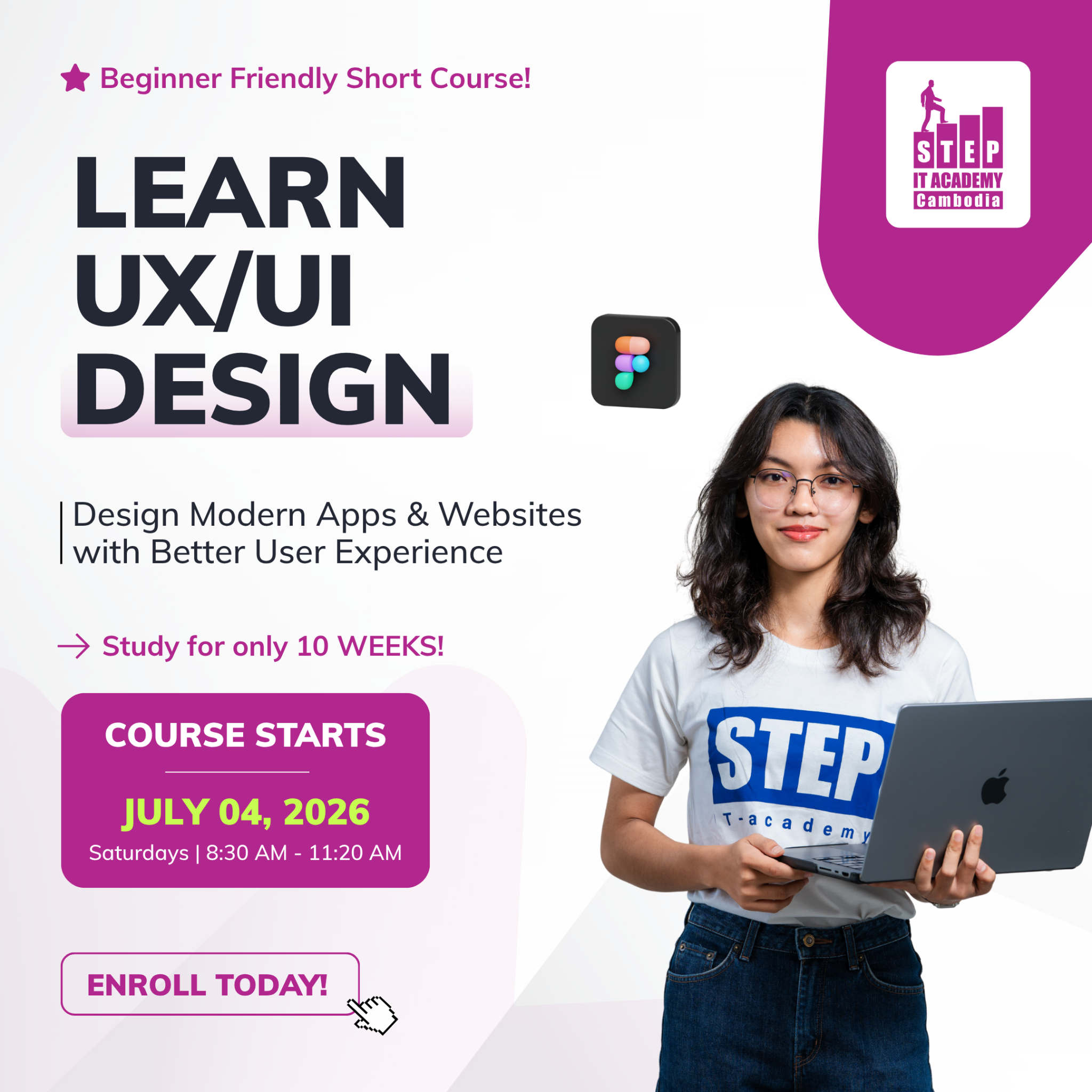 Computer Academy STEP Cambodia Facebook ad