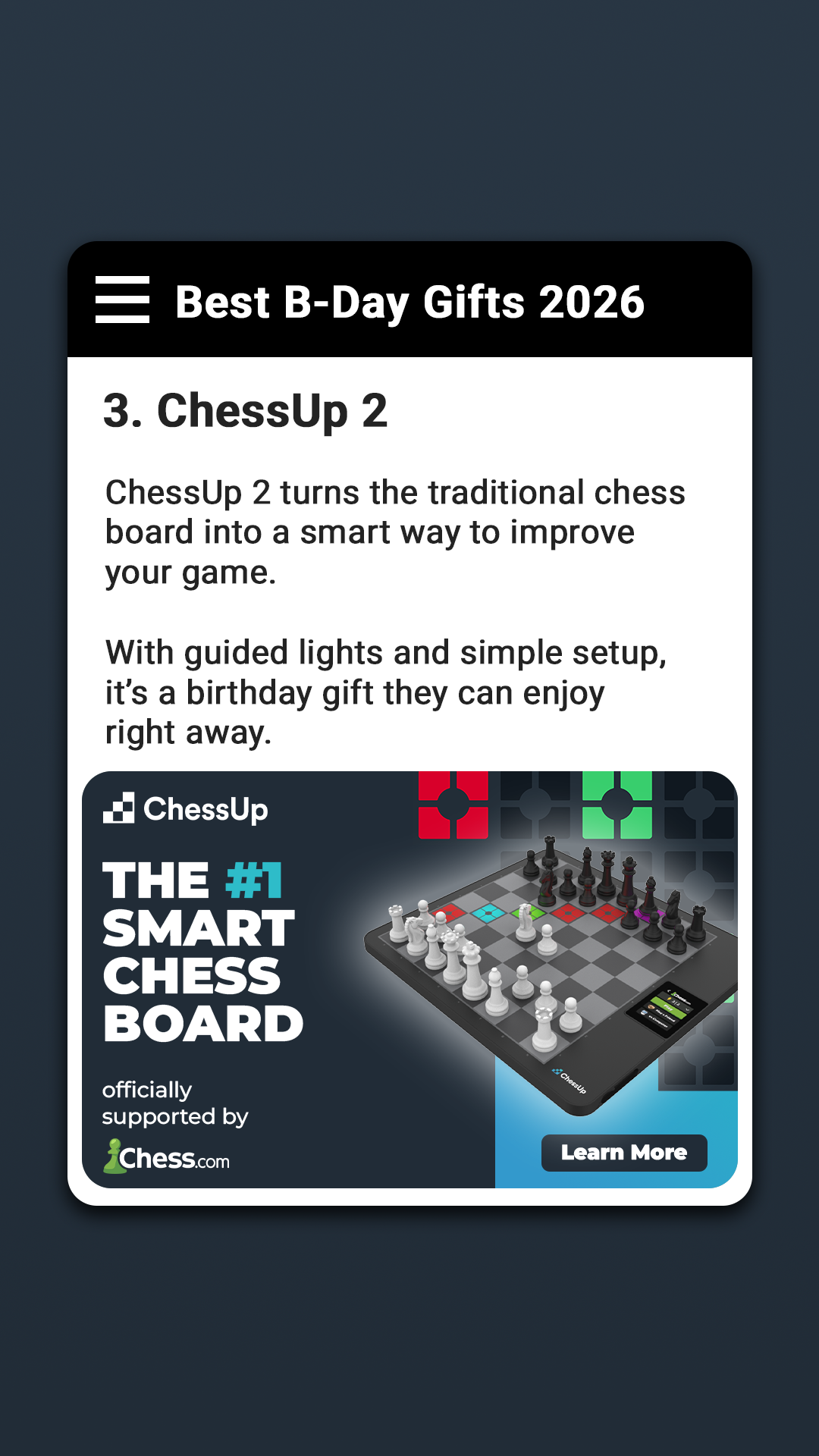 ChessUp Facebook ad