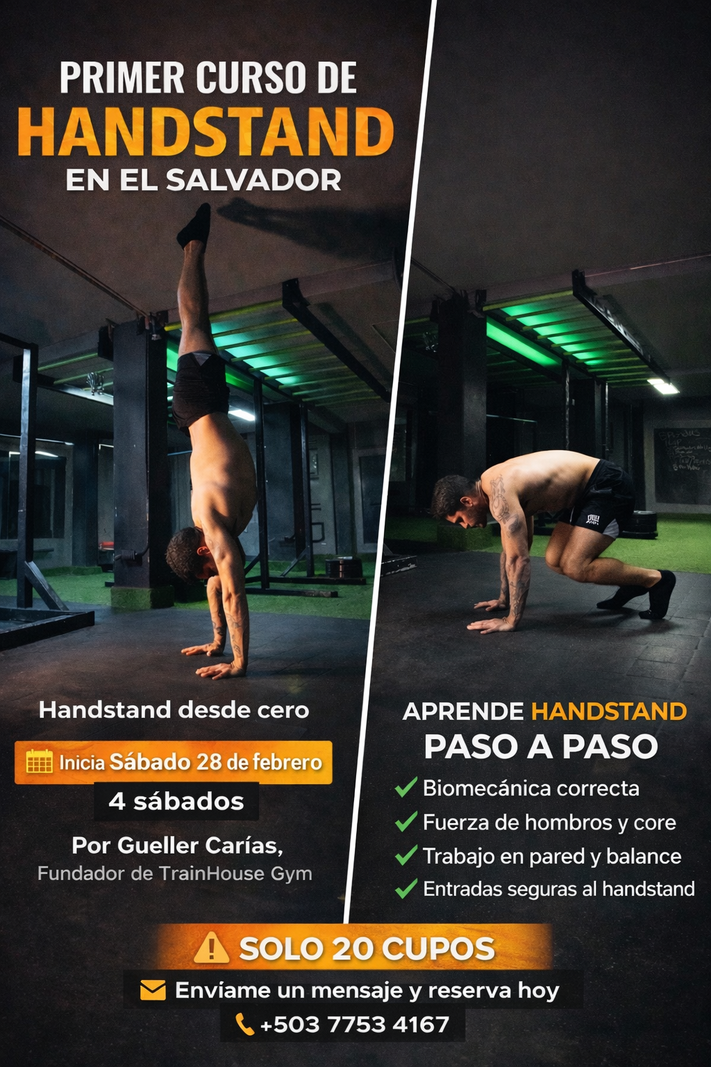 Guellerale calisthenic Facebook ad: Este Sábado 28 de febrero comienza el primer…