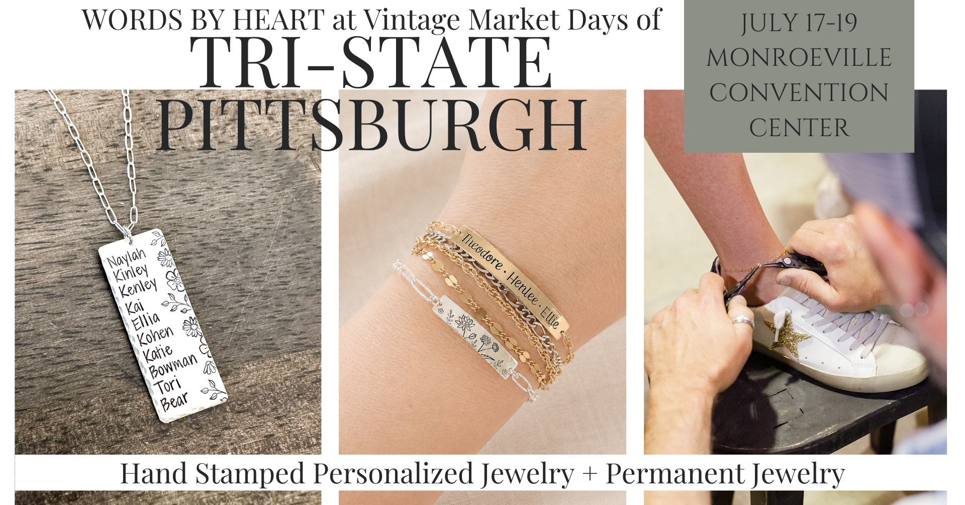 Words By Heart Jewelry Facebook ad: Words By Heart Jewelry @ Vintage Market Days of Sri-State…