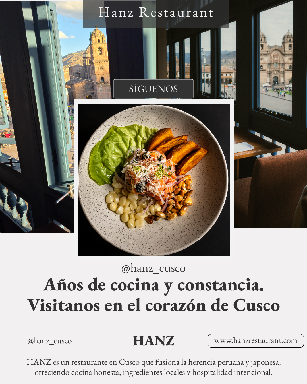 Hanz Facebook ad: Quien pisa Cusco busca un sabor que cuente…