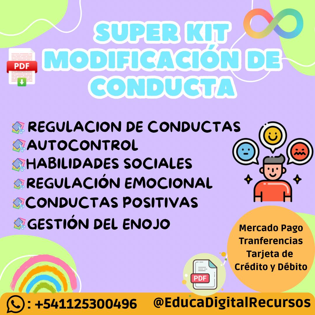 EducaDigital Recursos Facebook ad: ¡Nuevo KIT de Modificación de Conducta y Regulación…