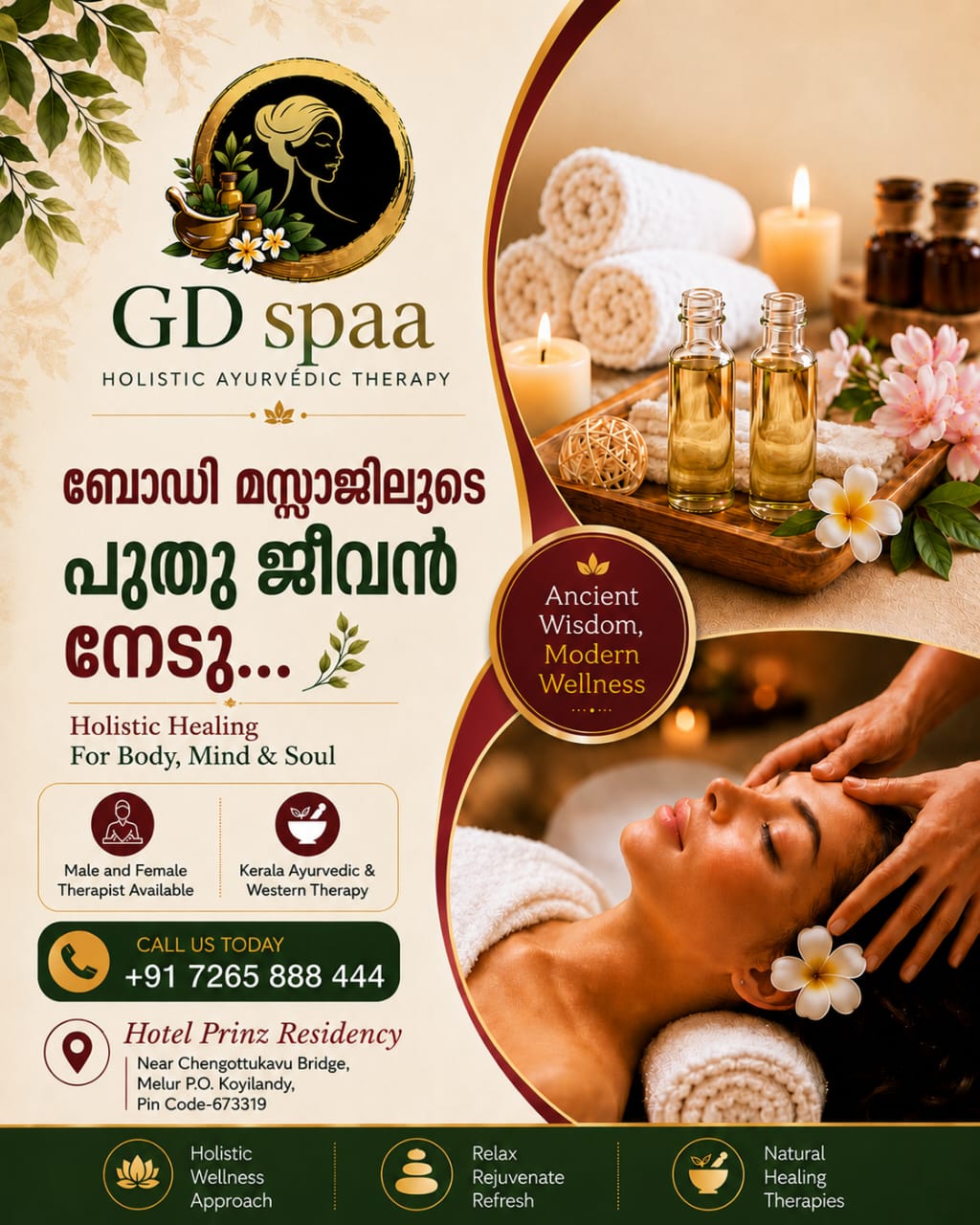 Maharshi Ayurvedic & Wellness Spa Facebook ad: OPEN NOW