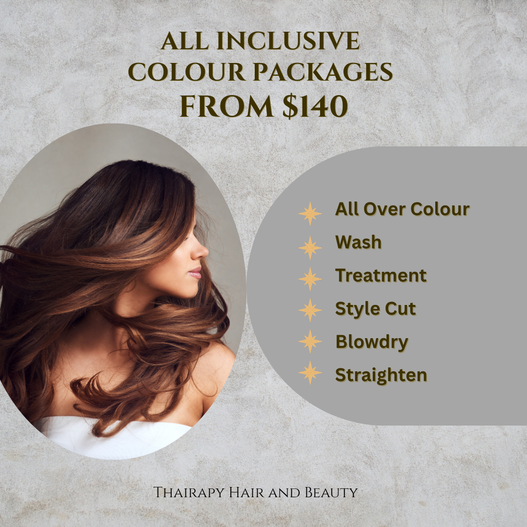 Thairapy Hair & Beauty Facebook ad: All Inclusive colour packages from only $140 and…