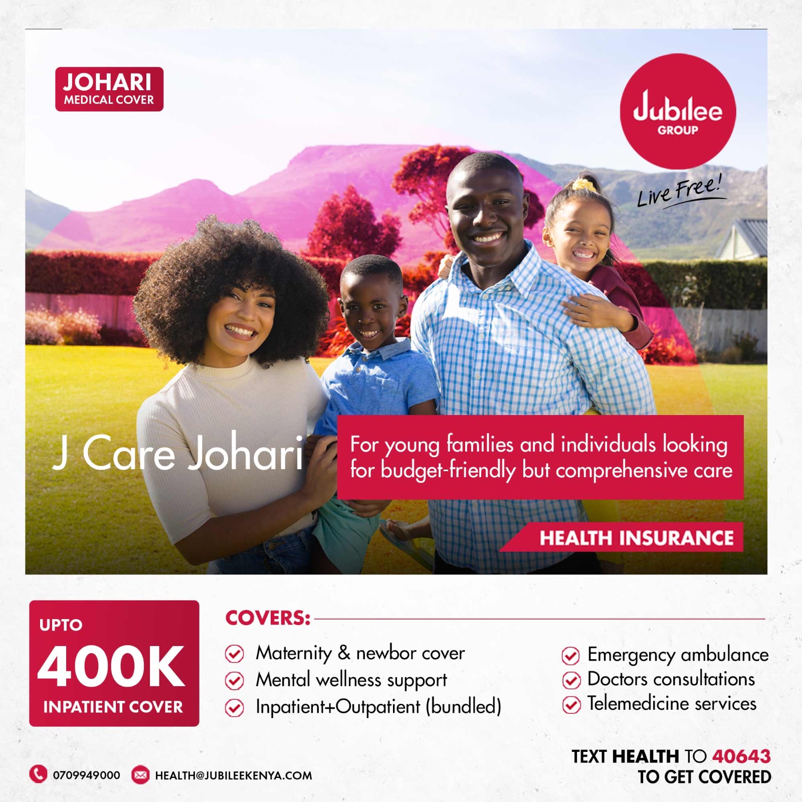 Jubilee Insurance Company of Kenya Facebook ad