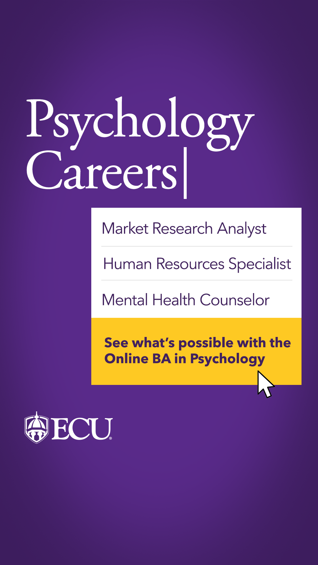 East Carolina University Online Facebook ad from Dec 4, 2025
