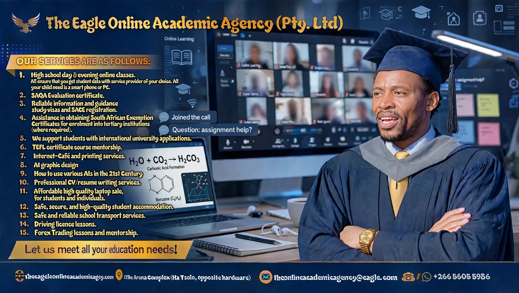 The Eagle Online Academic Agency Facebook ad from Jul 20, 2026
