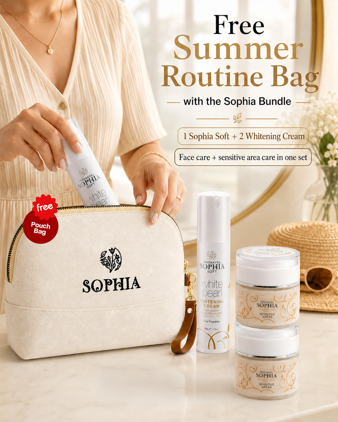 Sophia Cosmetics Facebook ad: Get your bundle now