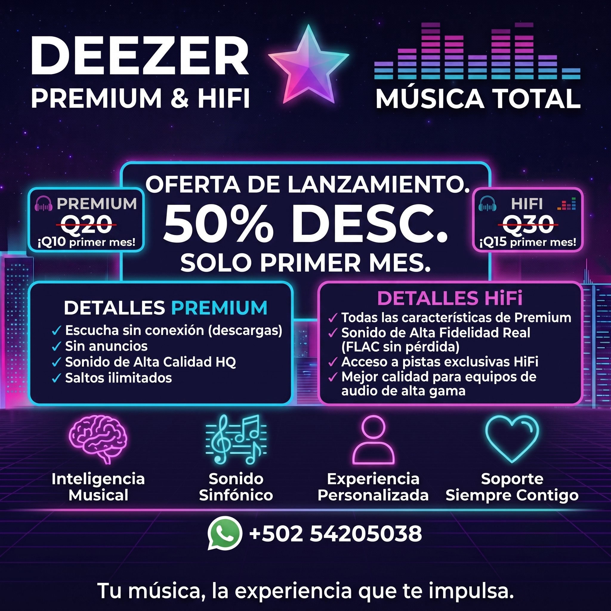 Premium Shopping GT Facebook ad: Tu música, la experiencia que te impulsa.