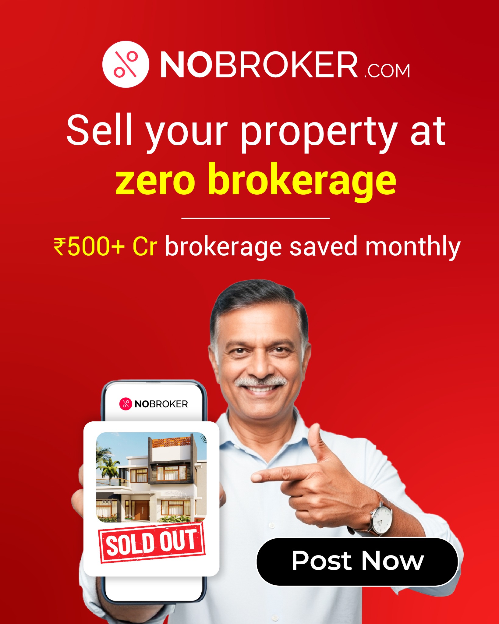 NoBroker For Property Owners Facebook ad