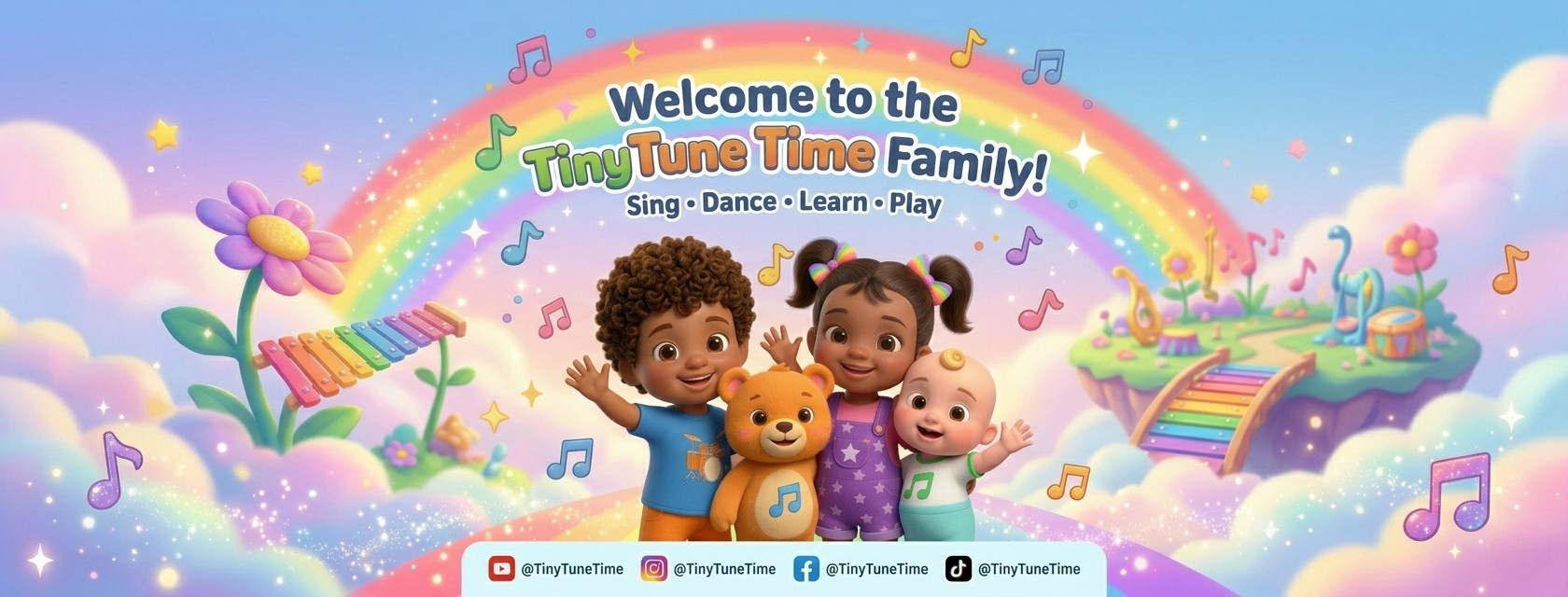Tiny Tune Time Facebook ad: Kids learning videos your toddler will love