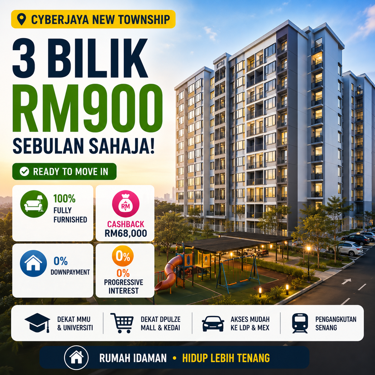 DreamScape Realty Facebook ad: Condo Ready Move In Cyberjaya