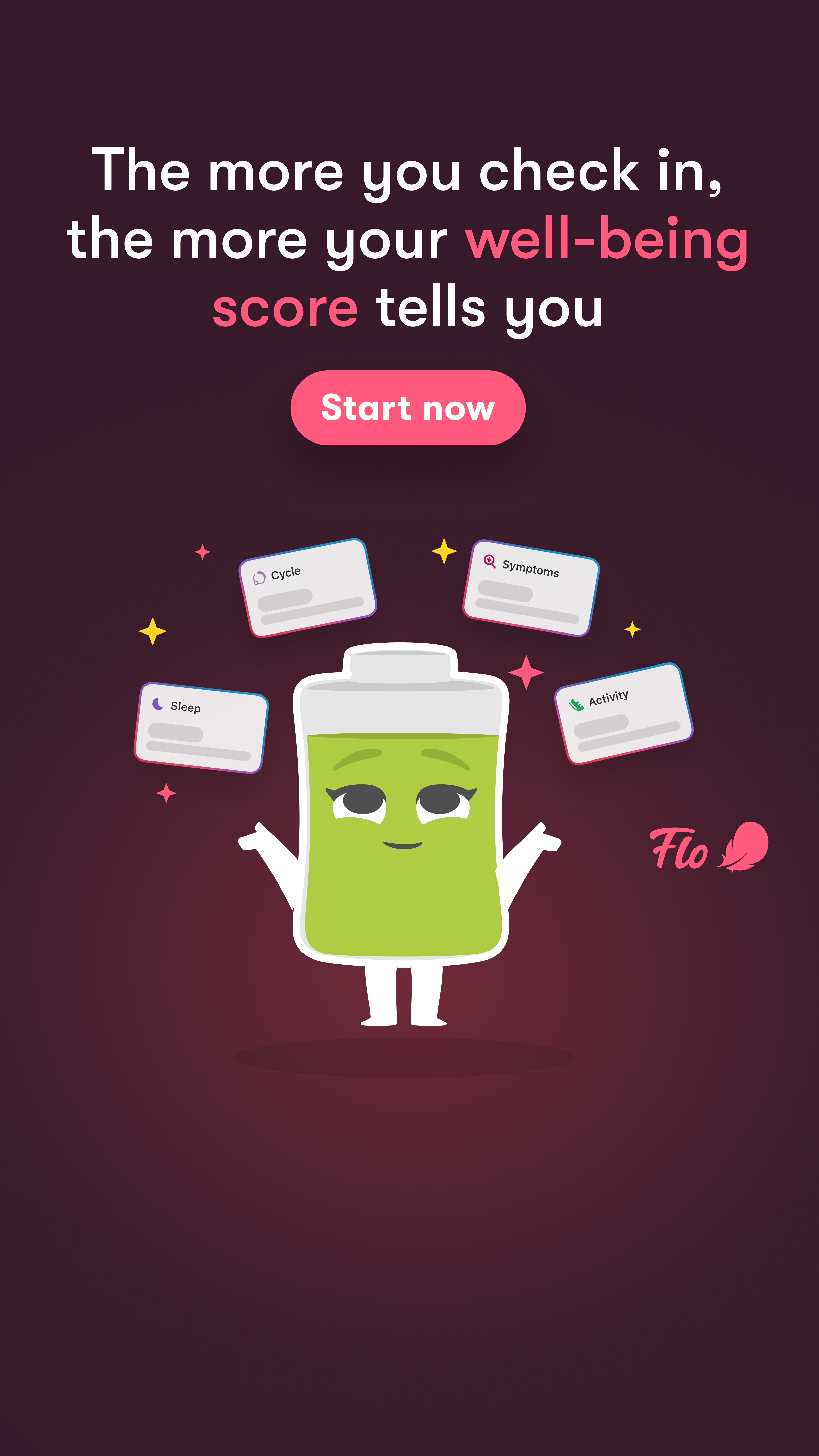 Flo Health App Facebook ad: Start using Flo today!