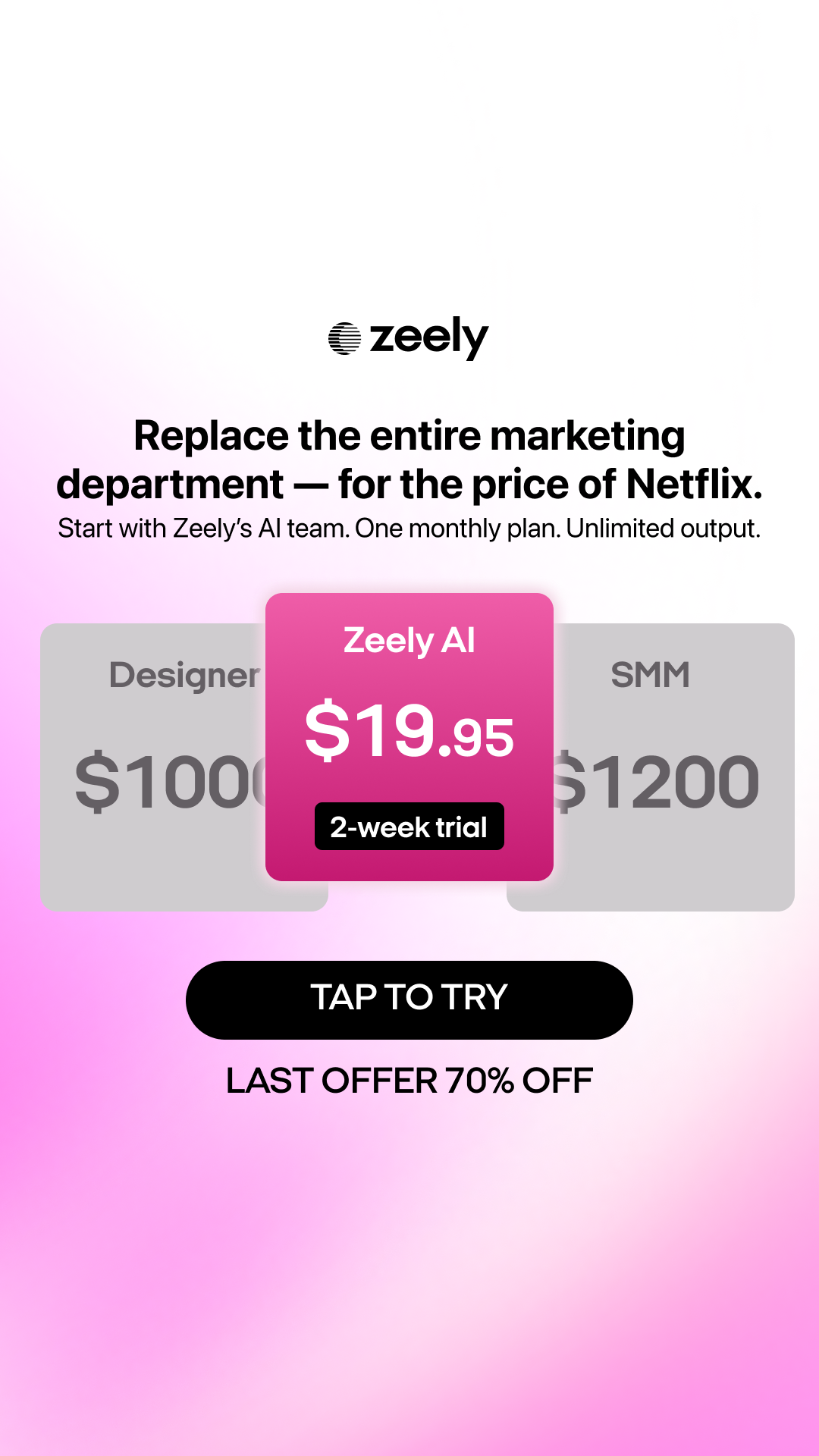 Zeely Facebook ad