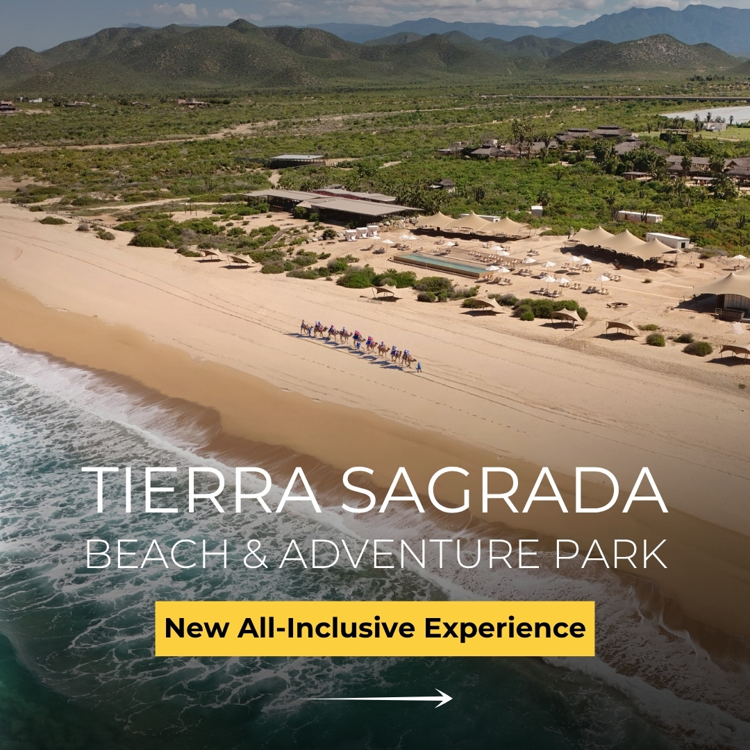 Cabo Adventures Facebook ad: Tierra Sagrada Beach & Adventure Park All-Inclusive is…