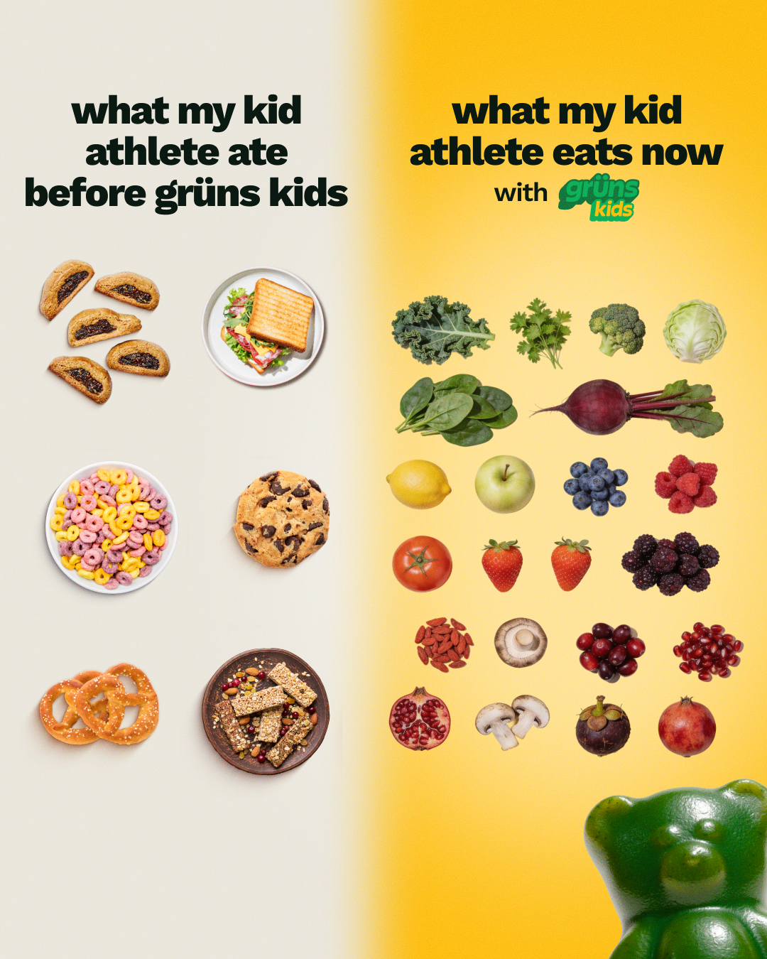 Grüns Kids Facebook ad