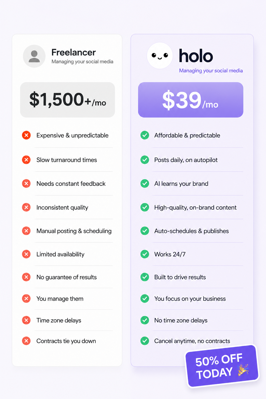Holo Facebook ad