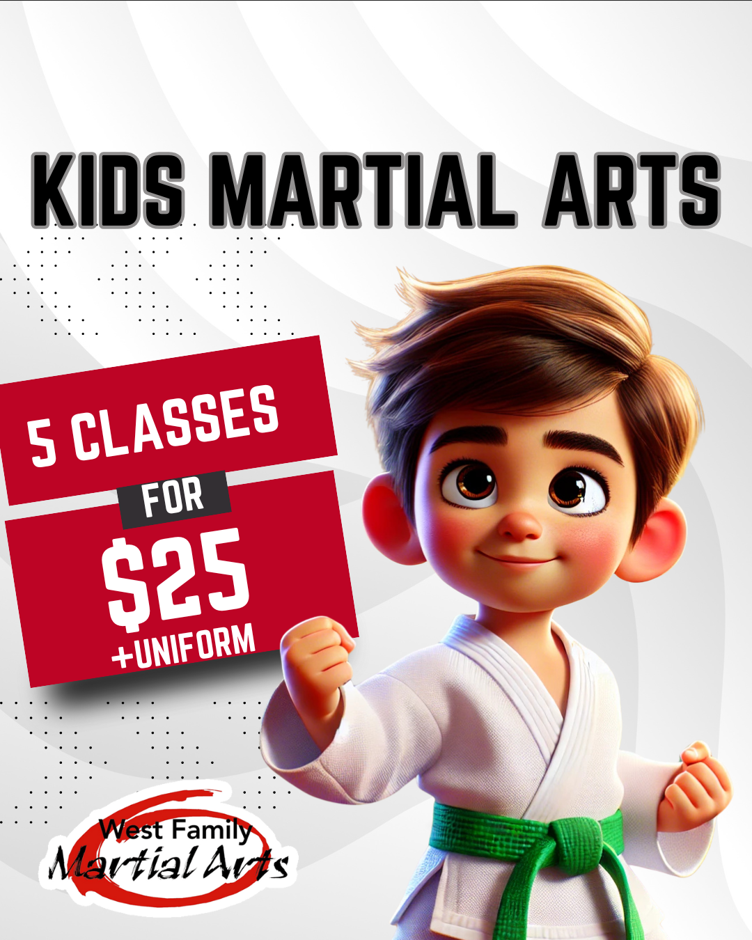 West Family Martial Arts Facebook ad from Jan 22, 2026