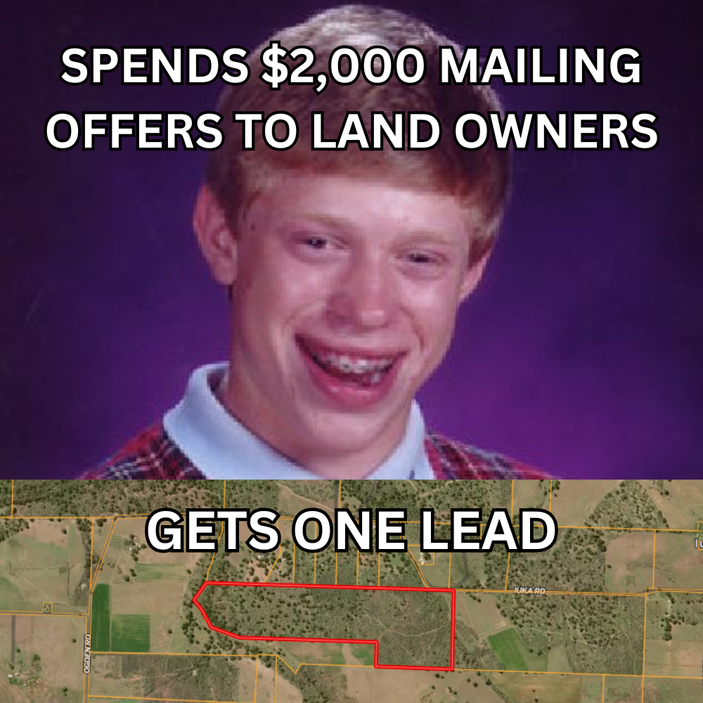 LeadBid Facebook ad: Less Leads, More Deals - Motivated Land Sellers