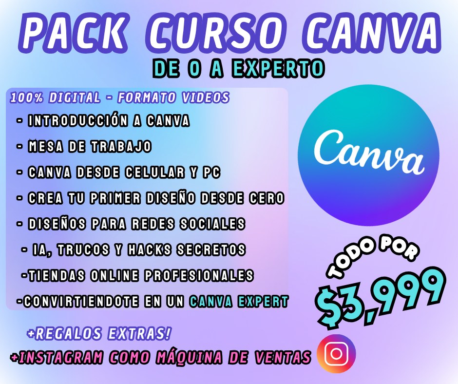 El Búho - Cursos Digitales Facebook ad: PACK COMPLETO CURSO DE CANVA DE 0 A…