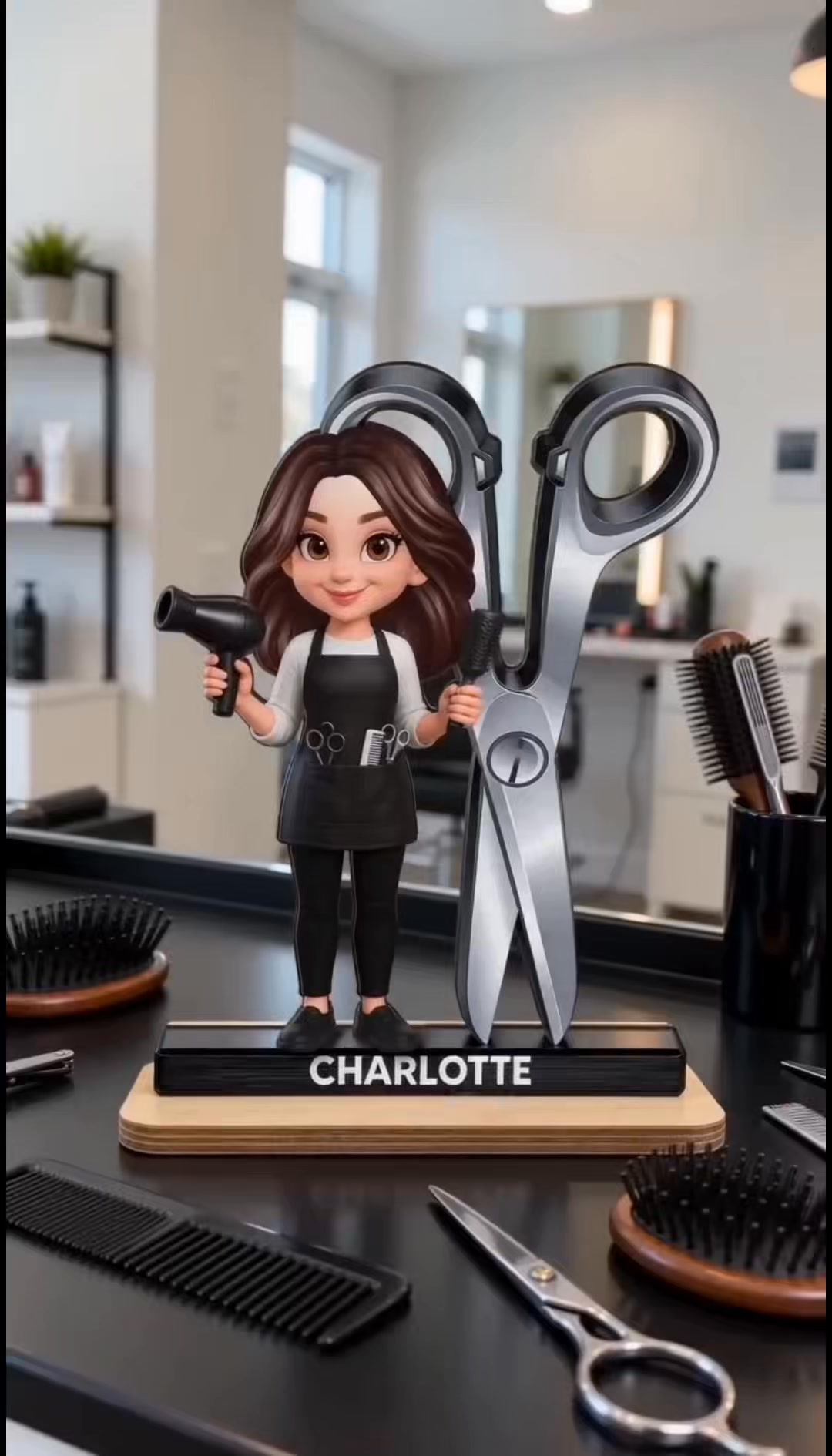 DoyoBest Facebook ad: Hairstylist Wooden Plaque Gift