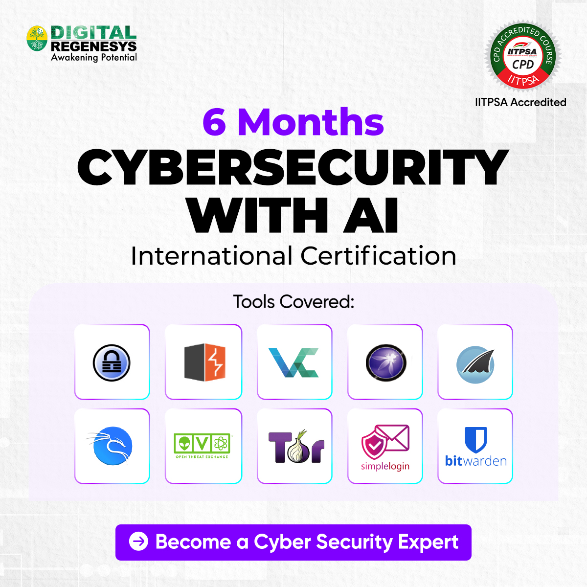 Regenesys Nigeria Facebook ad: International Certificate In Cyber Security With AI!